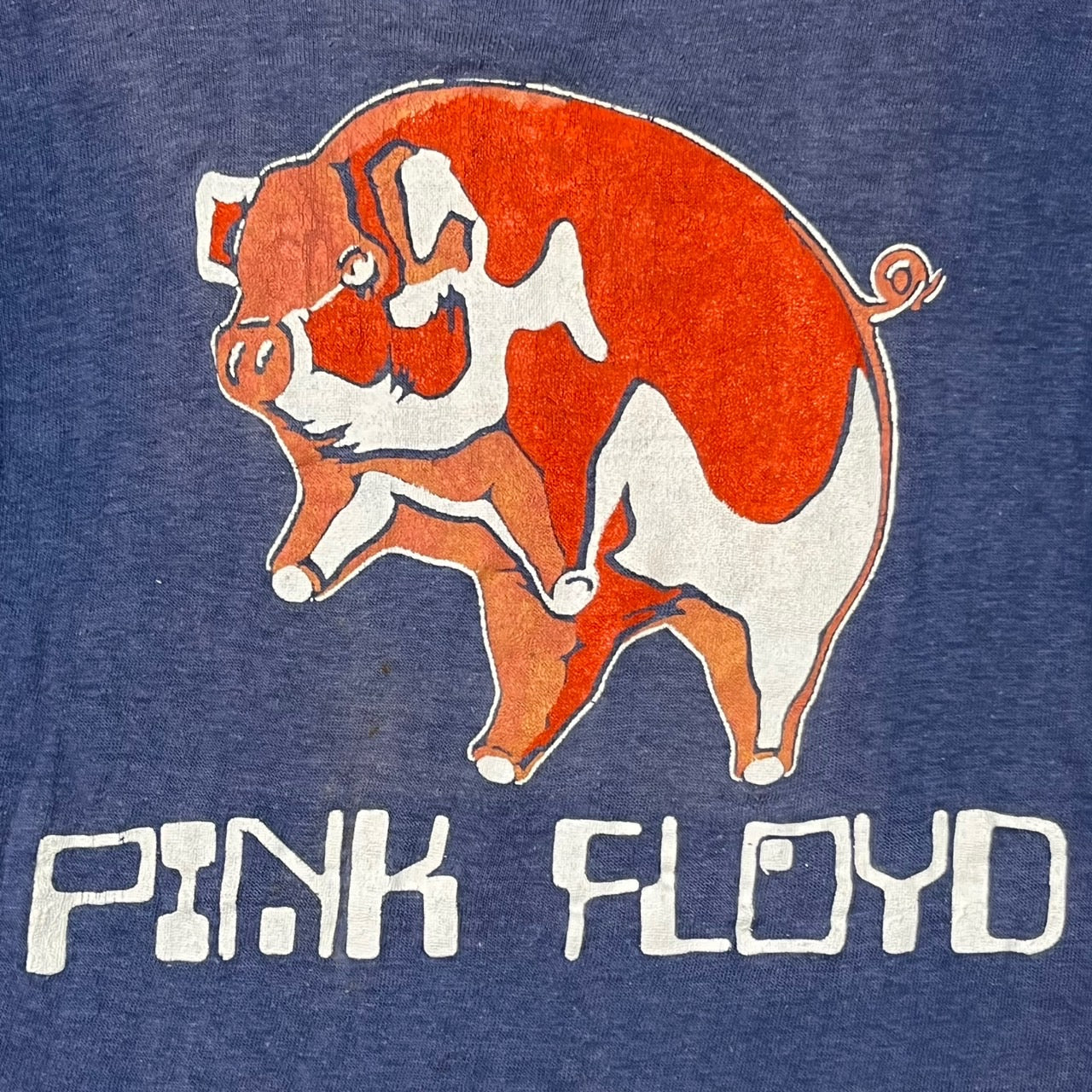 VINTAGE(ヴィンテージ) 70's PINK FLOYD PIG Tee/バントTシャツ/豚 SIZE S ブルー×レッド 推定70年代 ピンクフロイド