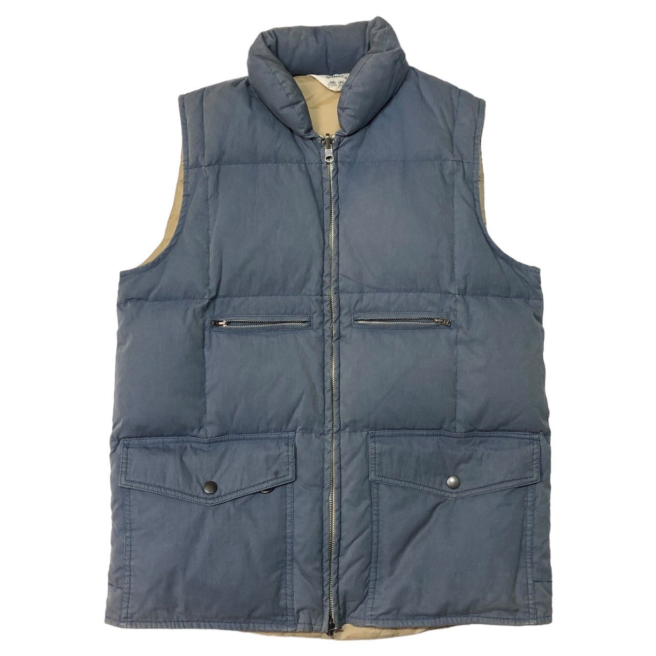 SUNSEA(サンシー) reversible down vest リバーシブル ダウンベスト SIZE 1(S) アッシュブルー 色あせ有(元々USED加工の商品です)