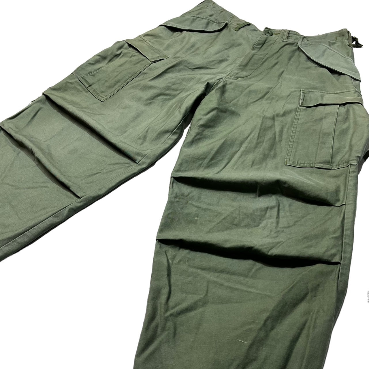US ARMY(アメリカ軍) 70's M65 cargo pants ミリタリー カーゴパンツ 表記無し カーキ TALONジップ