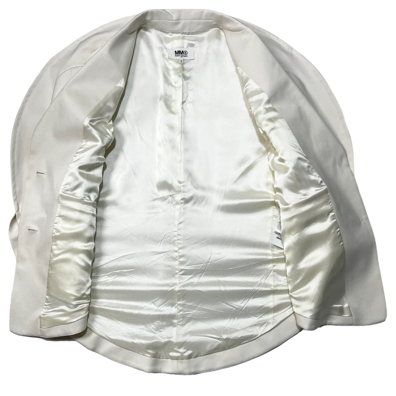 MM6 Maison Margiela(エムエムシックス) Oversized Circle Jacket サークル テーラード ジャケット 丸 円 S62BN0034 XS ホワイト/アイボリー