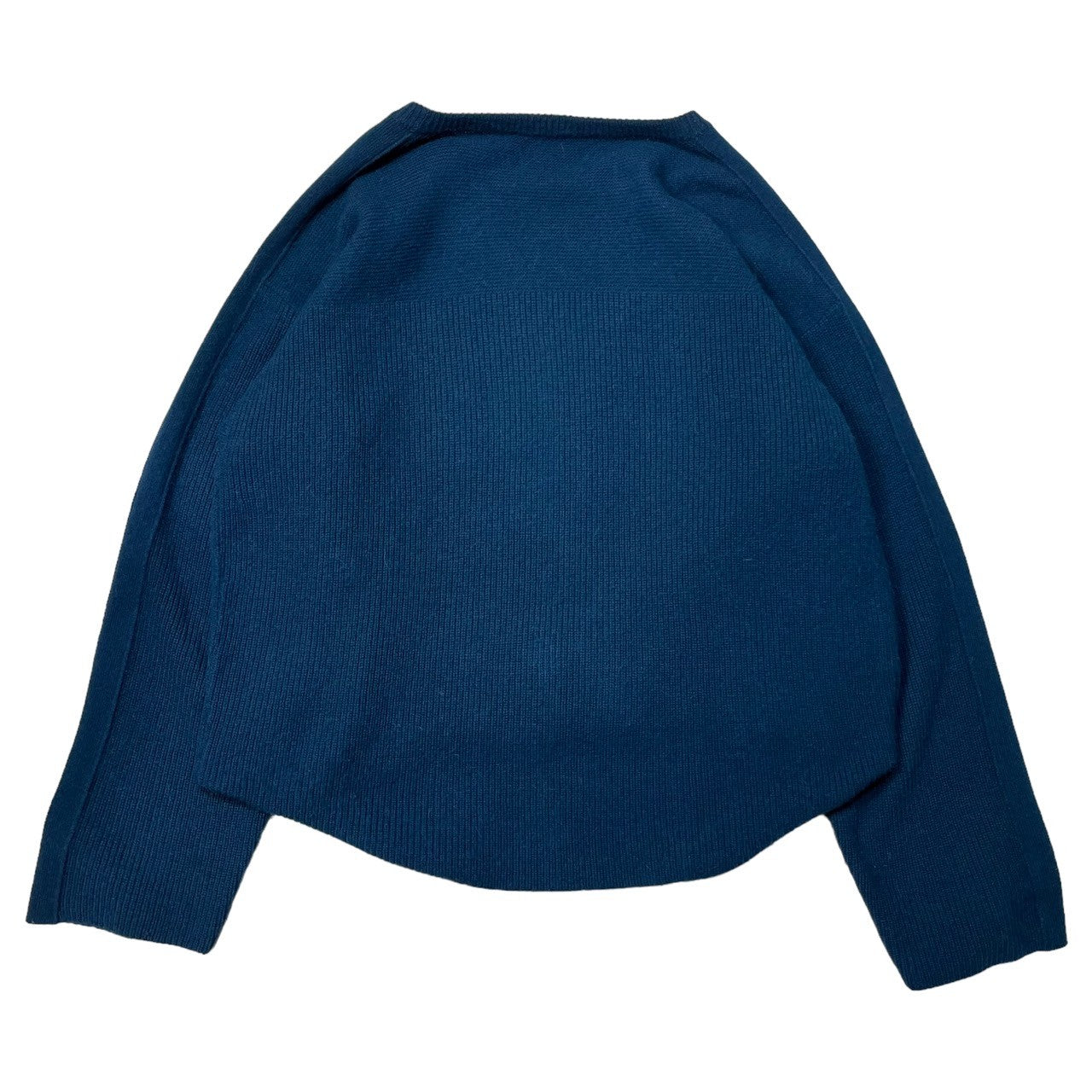 YOKE(ヨーク) 7G OVERSIZED HALF CARDIGAN CREW NECK オーバーサイズ ハーフカーディガン クルーネック アルパカ YK18AW0007S-J SIZE M ブルー