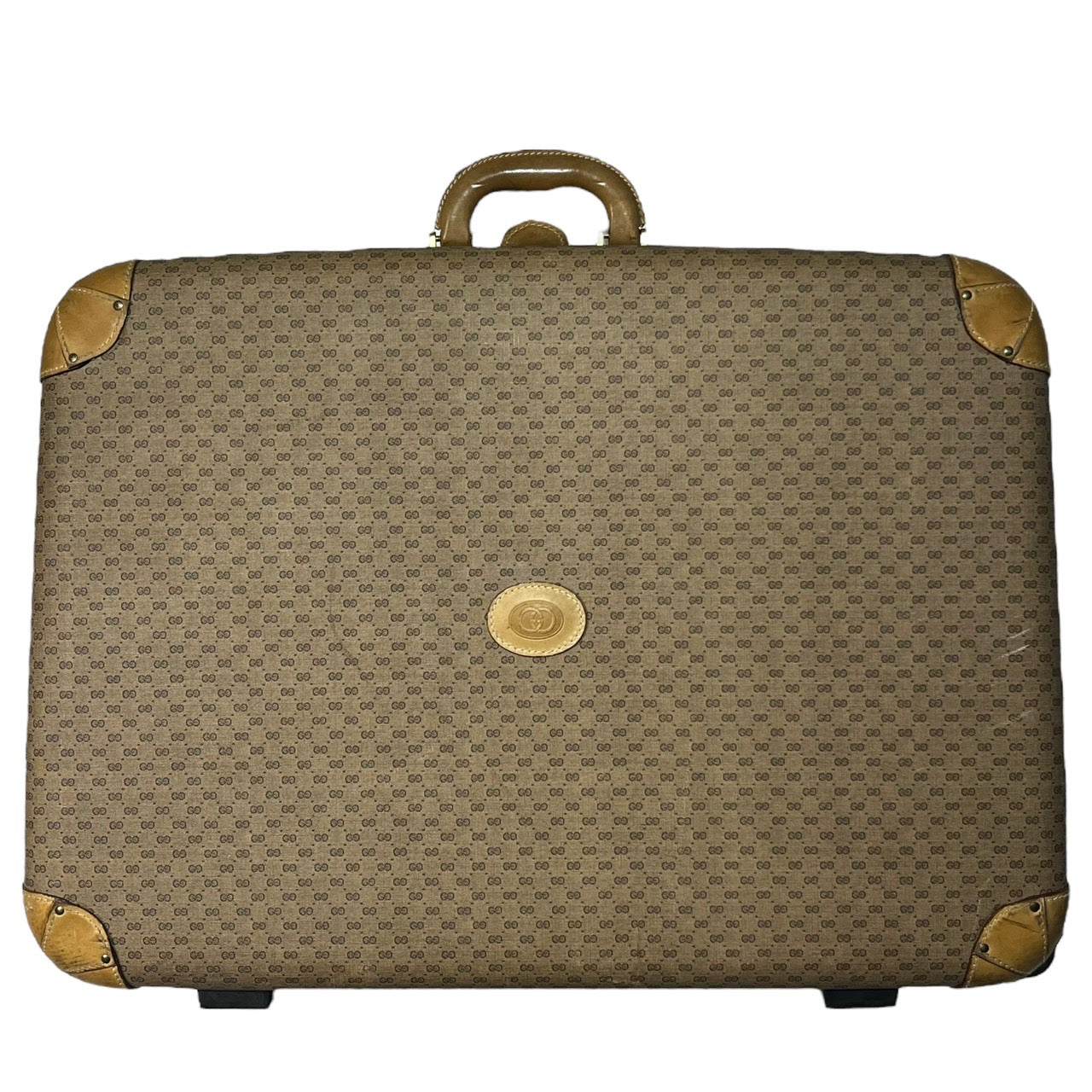 GUCCI(グッチ) vintage GG trunk case/ヴィンテージトランクケース/キャリーケース/旅行鞄 ベージュ 推定70年代~80年代/稀少