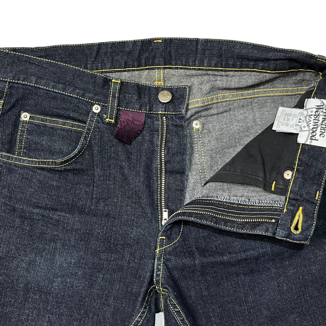 Vivienne Westwood MAN(ヴィヴィアンウエストウッドマン) オーブ刺繍ストレッチデニムパンツ/ロゴ/スキニー VW-KQ-71463 44(S程度) インディゴ