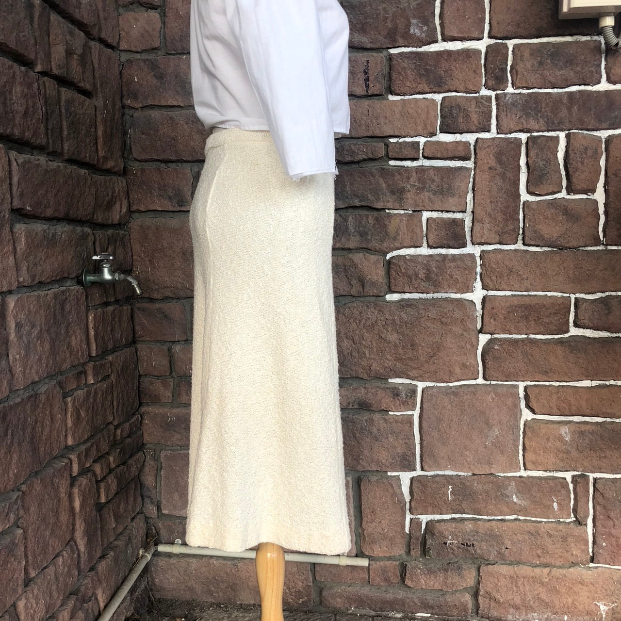 Euro Vintage(ヨーロッパヴィンテージ) Soboro_タッチスカート 2(Mサイズ程度) ホワイト