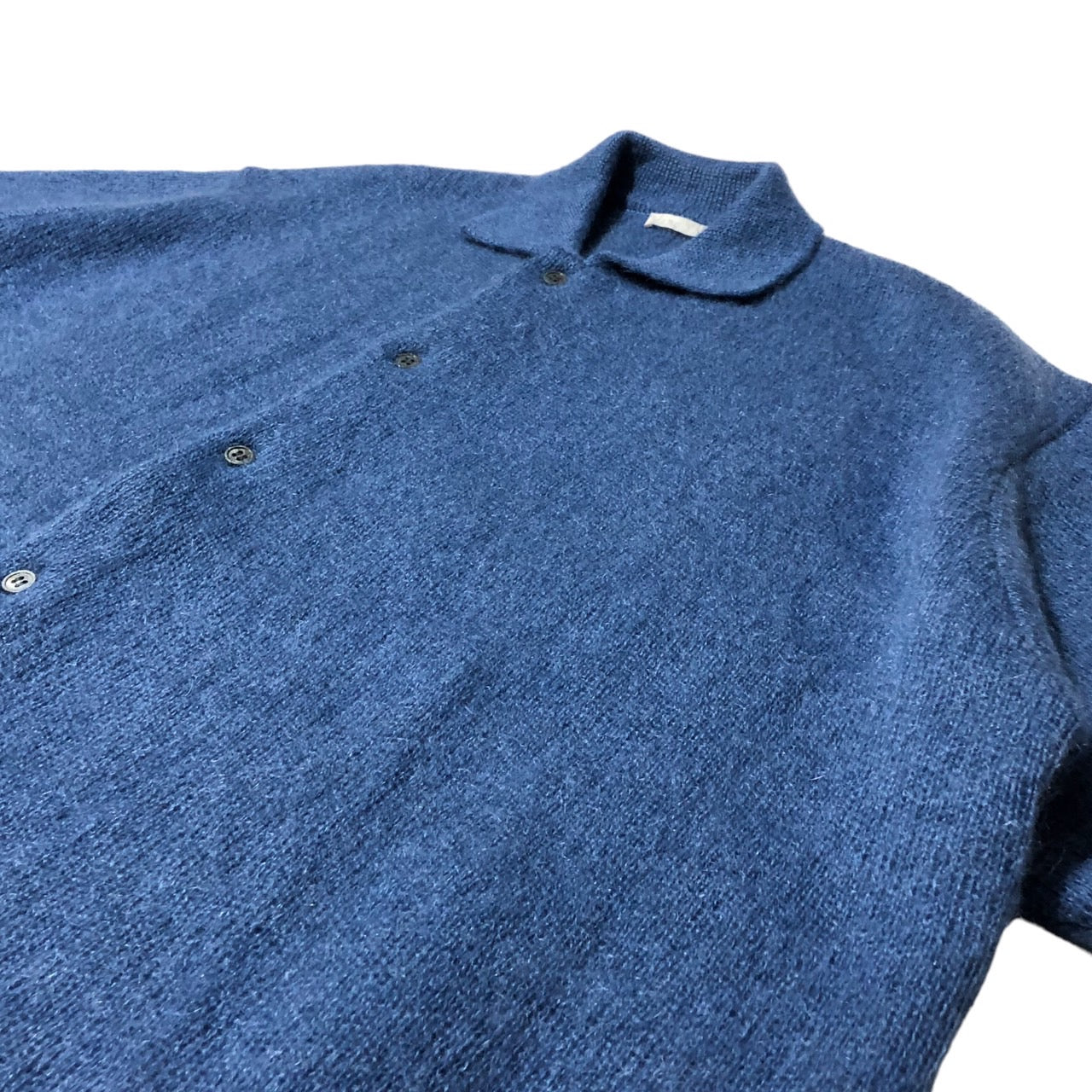 Blanc YM(ブランワイエム) 23AW kid mohair knit shirts/キッドモヘアニットシャツ bl-23a-kmks SIZE S サックスブルー 完売品