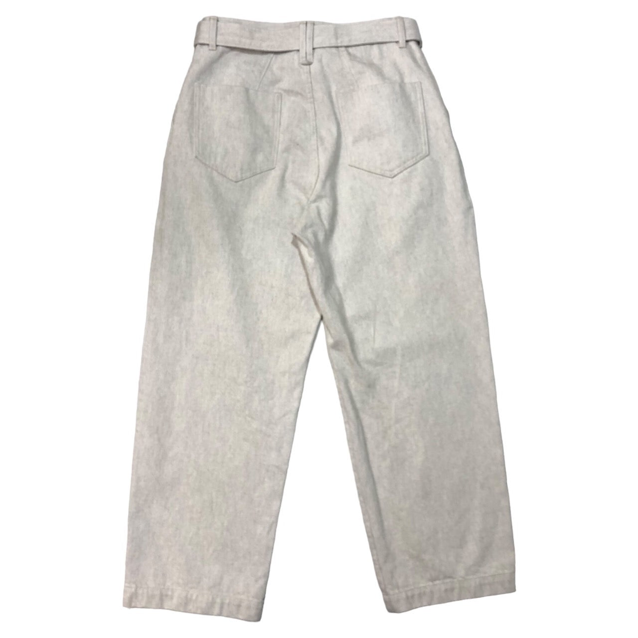 CULLNI(クルニ) ベルト3タックデニム タイロッケン デニムパンツ ジーンズ ワイド 21-AW-017 SIZE 2(M程度) ライトグレー ホワイト系