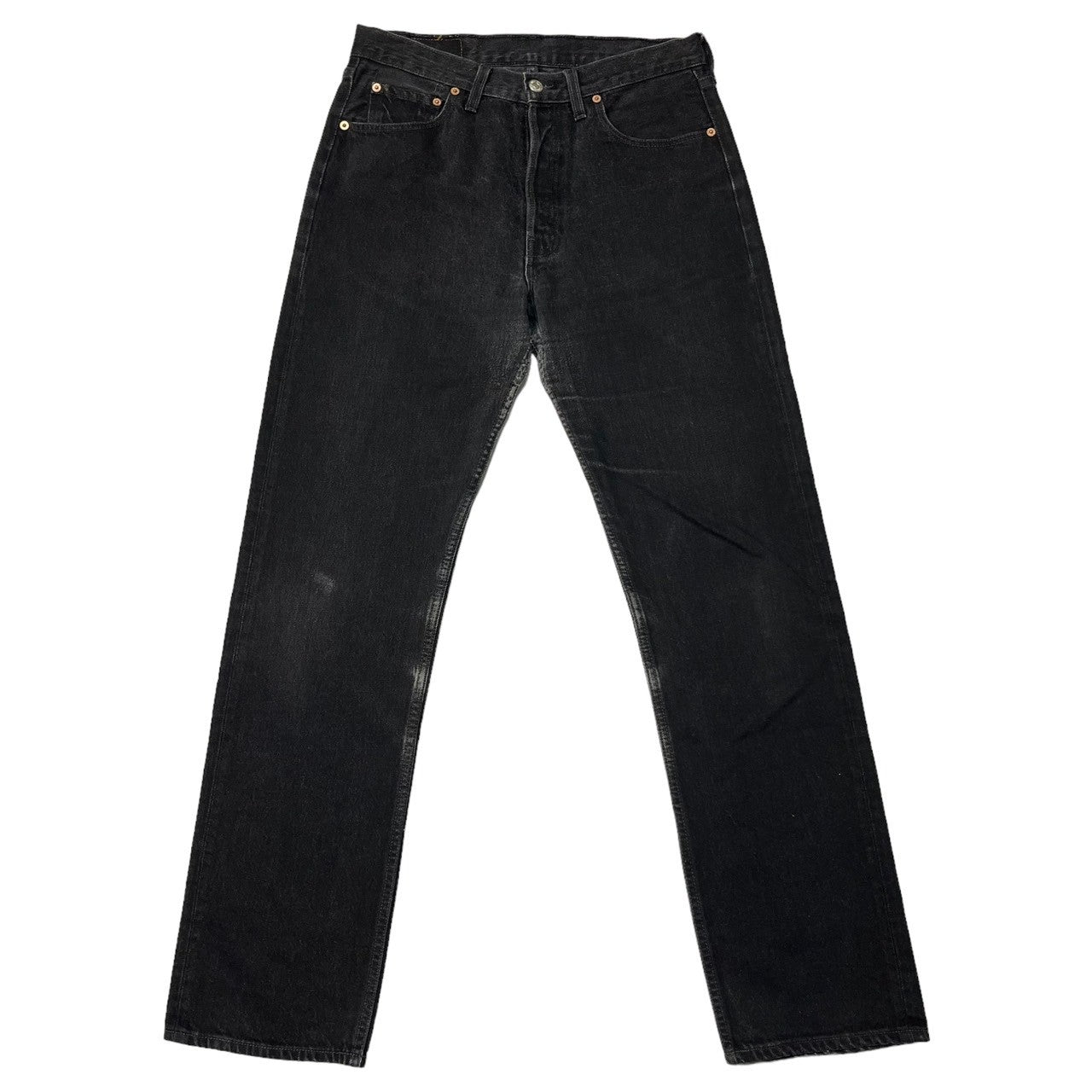 Levi's(リーバイス) 90's 501 black denim pants ブラック デニム パンツ ジーンズ 501-0185 W33 ブラック 裏ボタン273 ポーランド製 Euro Levi's ヨーロッパ