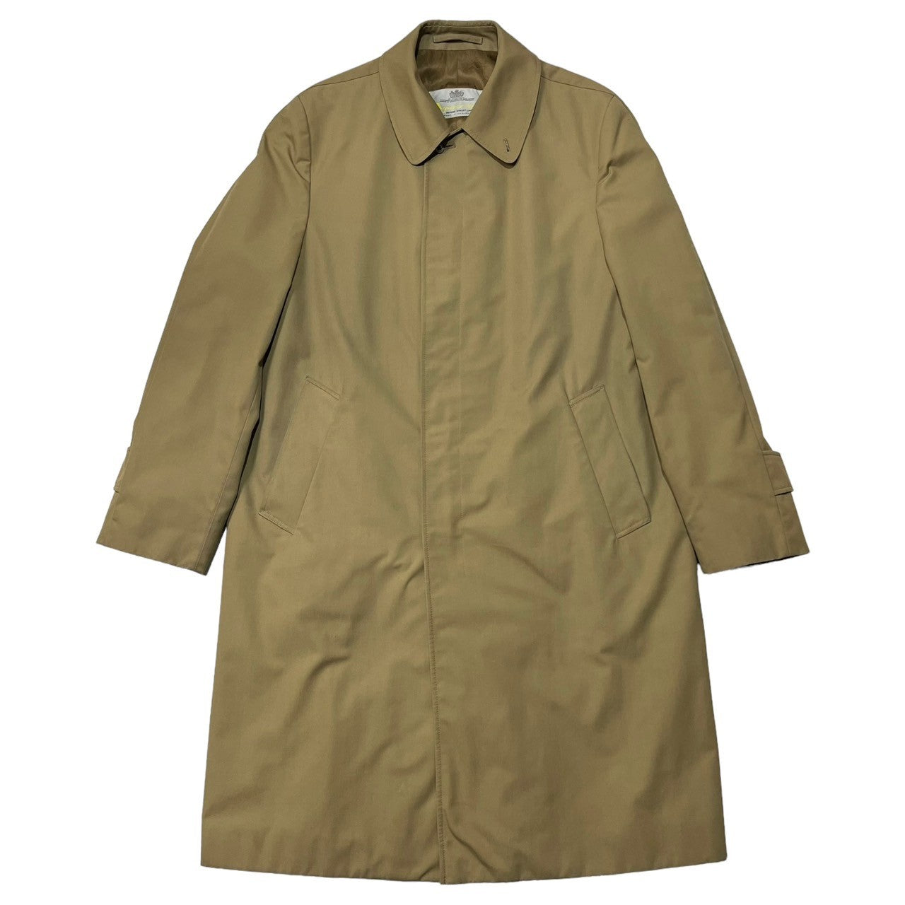 Aquascutum(アクアスキュータム) 80's Aqua 5 Balmacaan Coat アクア5 バルマカーンコート シングル トレンチ 80年代 ヴィンテージ SIZE M~L程度 ベージュ ポリ×コットンタイプ