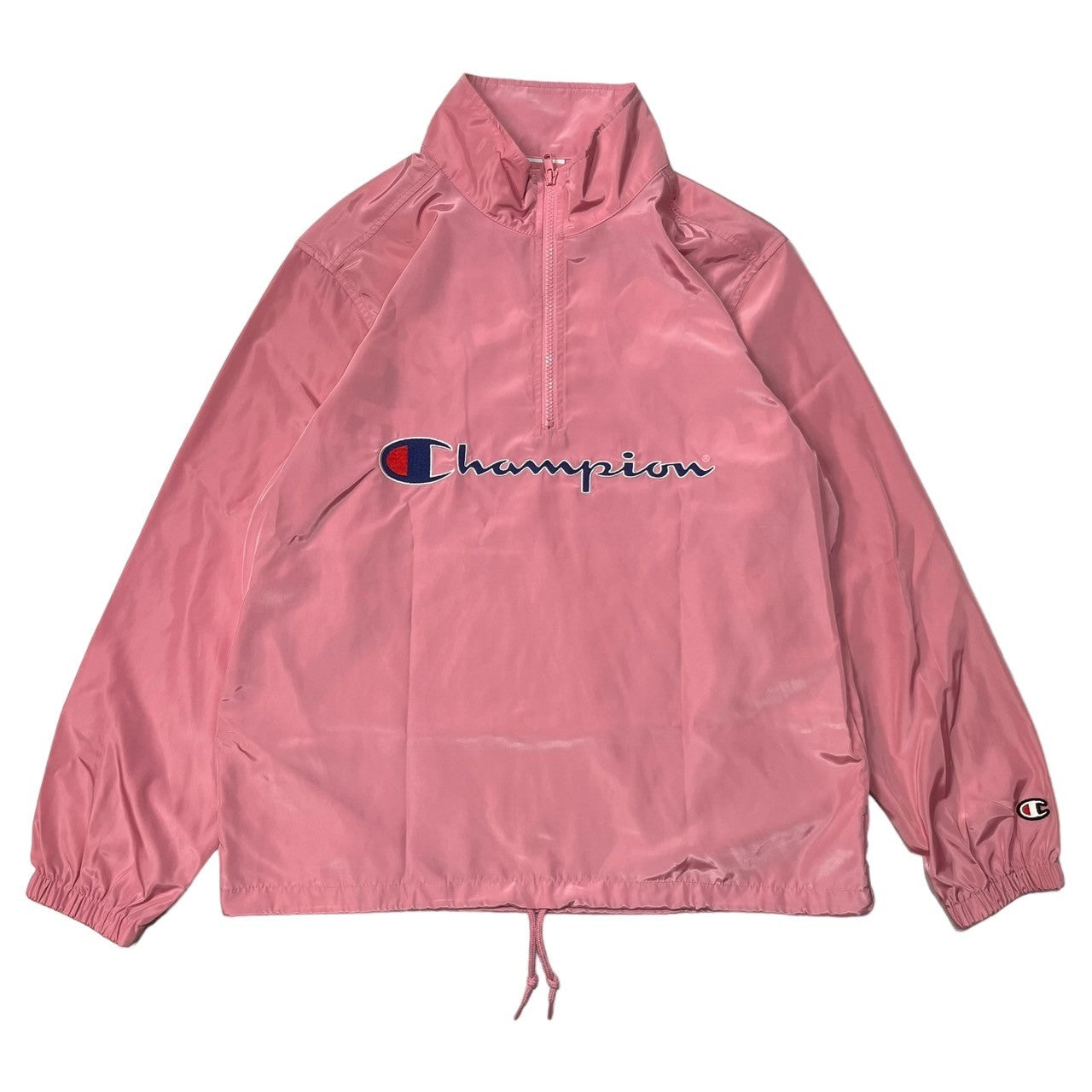 SUPREME×Champion(シュプリーム×チャンピオン) 17SS Half Zip Pullover ハーフジップ プルオーバー ナイロン ジャケット ロゴ S ピンク