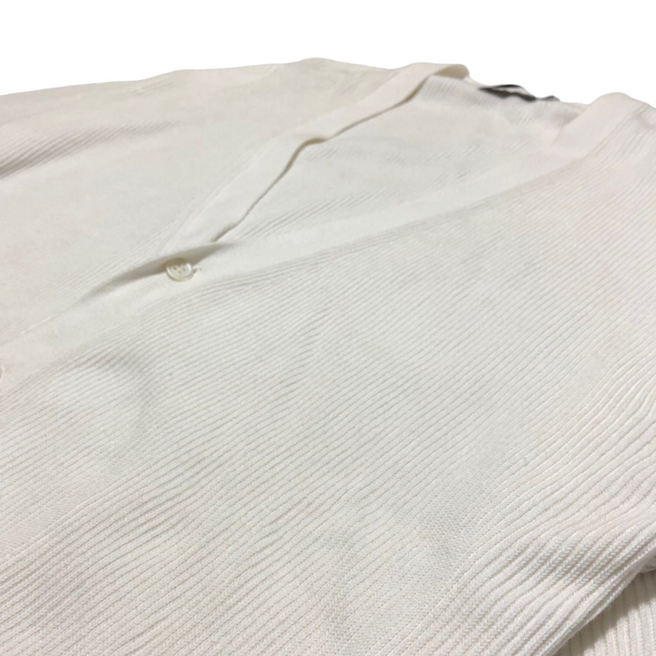Graphpaper(グラフペーパー) High Density Cotton Knit Cardigan/高密度コットンニットカーディガン GM201-80075 SIZE 2(M) ホワイト 完売品