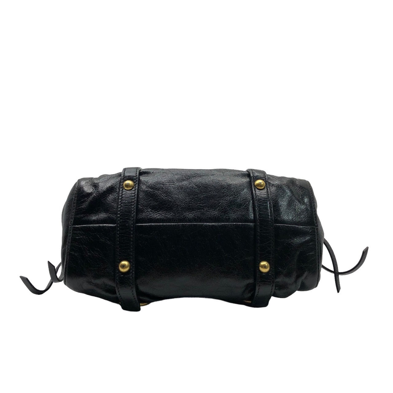 miumiu(ミュウミュウ) VITELLO LUX マテラッセ 2WAY レザー ショルダー バッグ ブラック 194