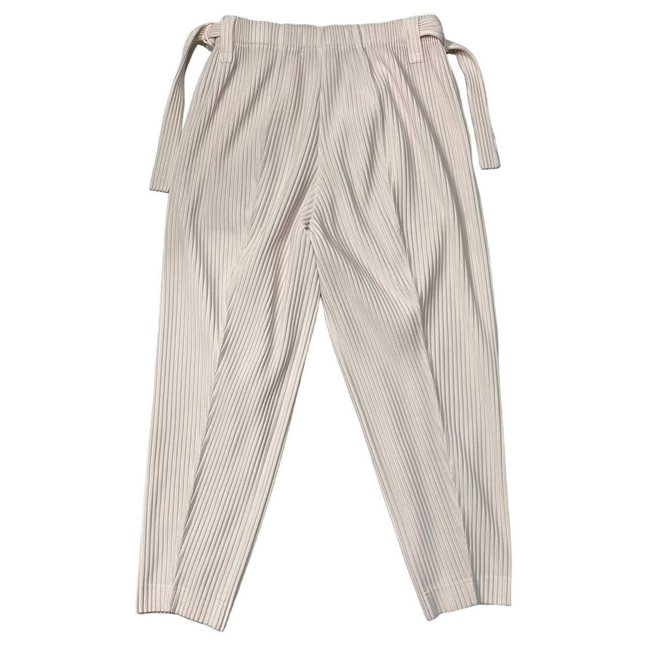 HOMME PLISSE ISSEY MIYAKE(オムプリッセイッセイミヤケ) 22SS BODY ARCH belted pleated pants ベルテッド プリーツ パンツ HP21JF176 SIZE 3(L) ライトピンク