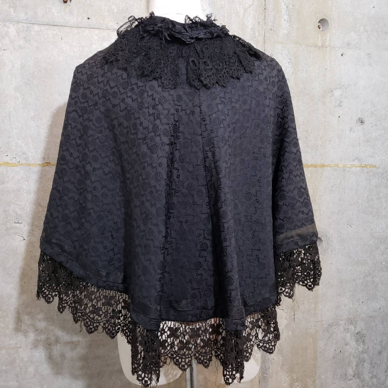 VINTAGE(ヴィンテージ) 50'~s総レースケープ 表記なし(FREE) ブラック