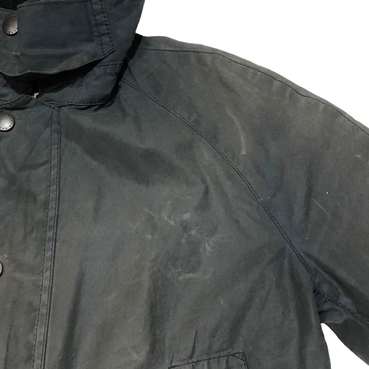 Barbour(バブアー) ASHBY WAX JACKET アシュビー オイルドジャケット MWX0339NY92 SIZE S グレー 裏地 チェック