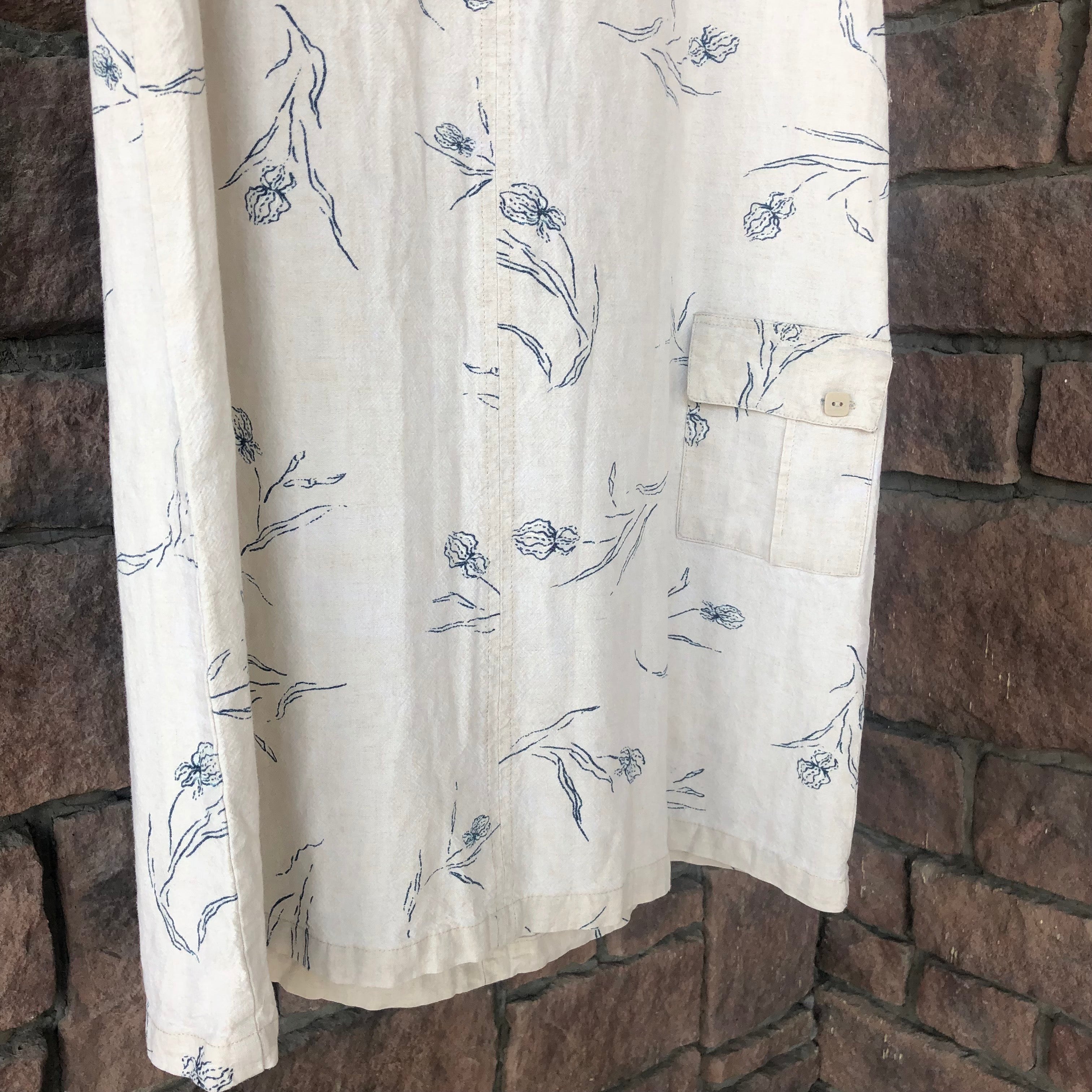 Euro Vintage(ヨーロッパヴィンテージ) Botanical_ノースリーブワンピース 44(Lサイズ程度) ベージュ