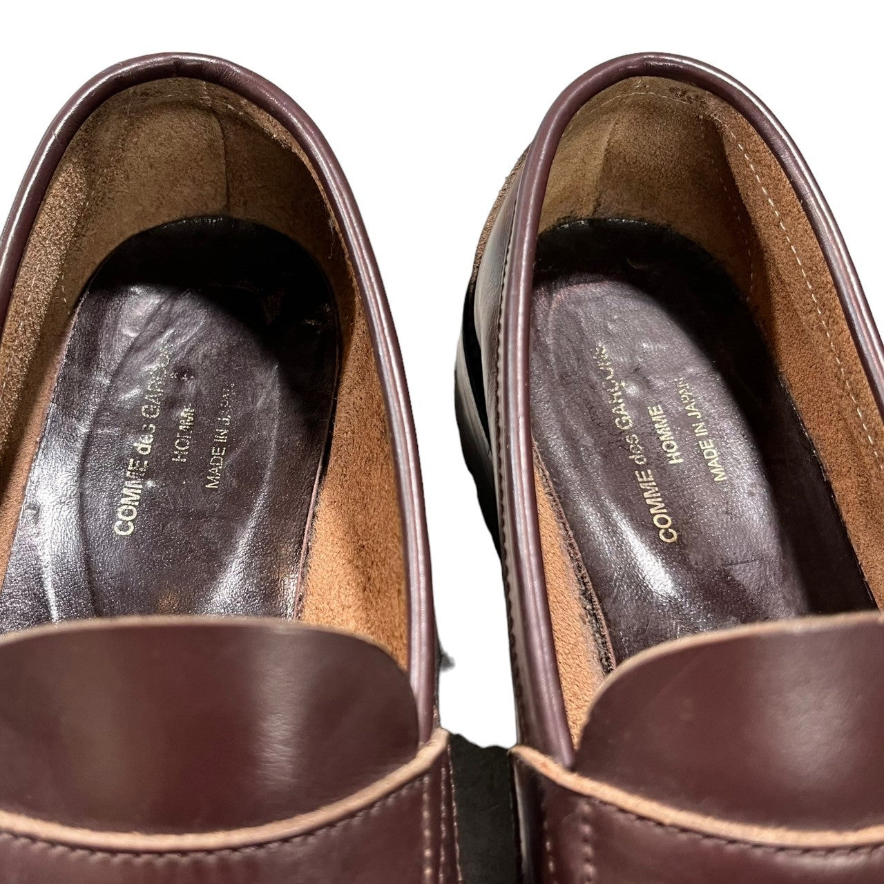 COMME des GARCONS HOMME(コムデギャルソンオム) 00s command sole loafers/コマンドソールローファー/革靴 SIZE表記消え(推定24.5cm程度) ブラウン 日本製