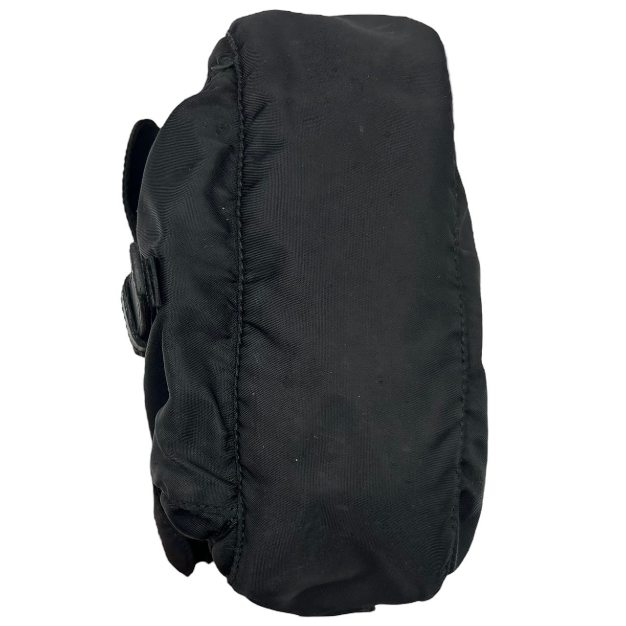 PRADA(プラダ) old nylon shoulder pouch/オールドナイロンショルダーポーチ/三角プレート/バッグ ブラック 全体使用感有