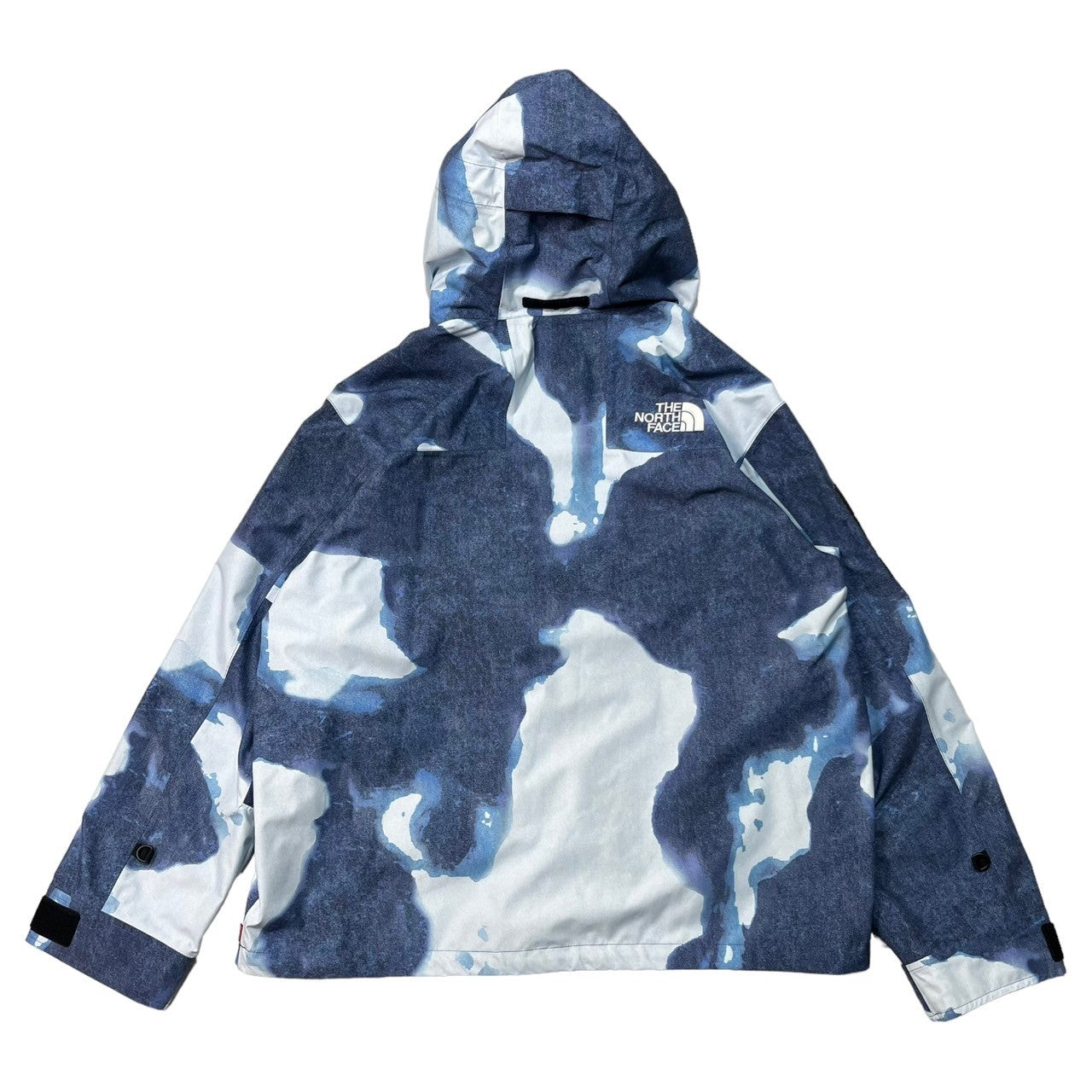 SUPREME×THE NORTH FACE(シュプリーム×ザノースフェイス) 21AW Bleached Denim Print Mountain Jacket ブリーチド デニム マウンテン ジャケット マウンテンパーカー NP52100I XL スカイブルー