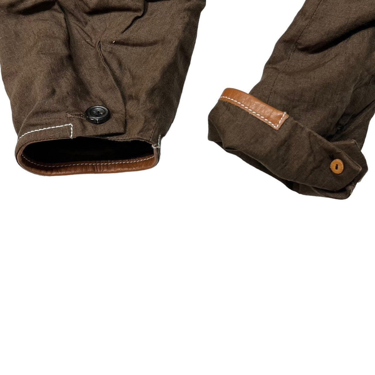 SUNSEA(サンシー) 19SS LINEN BLOUSON リネン ブルゾン ジャケット カーディガン 19S32 SIZE 3(L) ブラウン