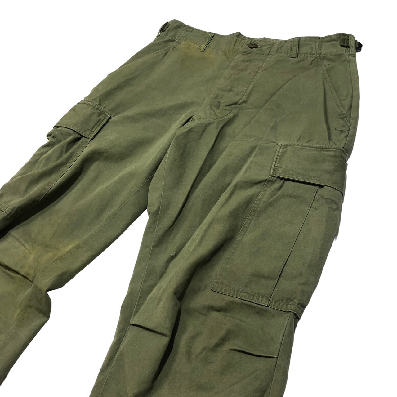 US AMRY(アメリカ軍) 60's ジャングルファティーグパンツ/ヴィンテージカーゴパンツ 8405-082-5557 SMALL REGULAR(Sサイズ程度) オリーブ/カーキ 実物/軍物