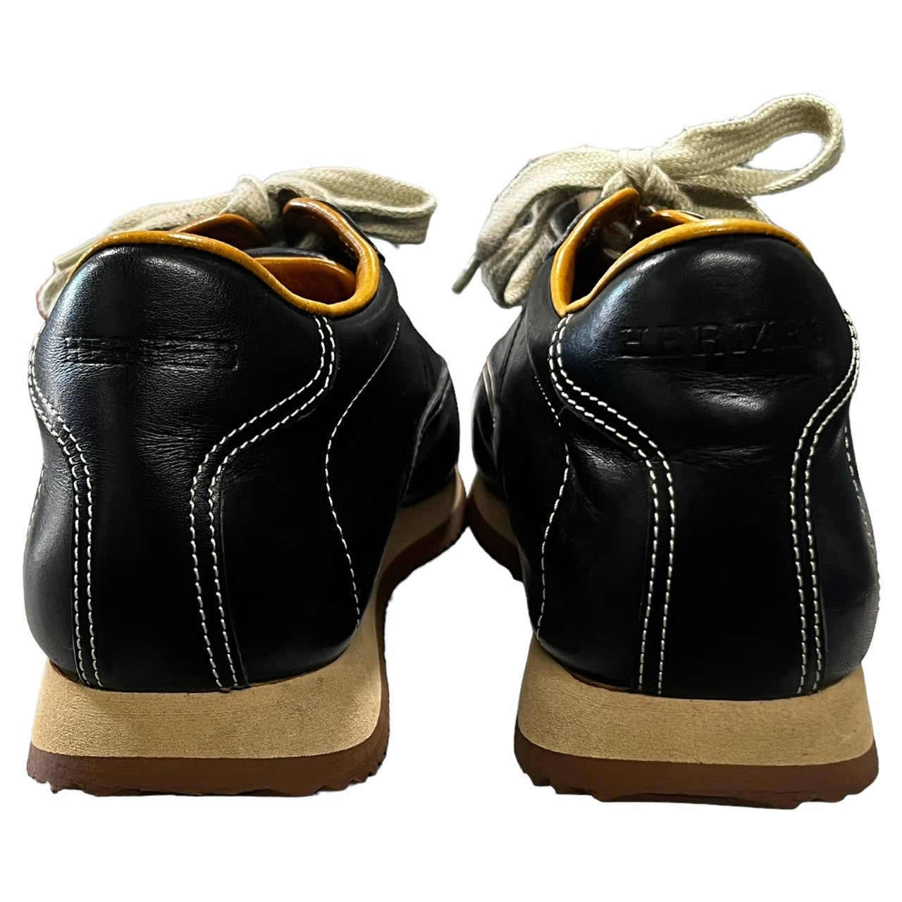 HERMES(エルメス) H logo quick sneakers Hロゴ クイック レザースニーカー SIZE 38(24.0) ブラック×ブラウン 袋付