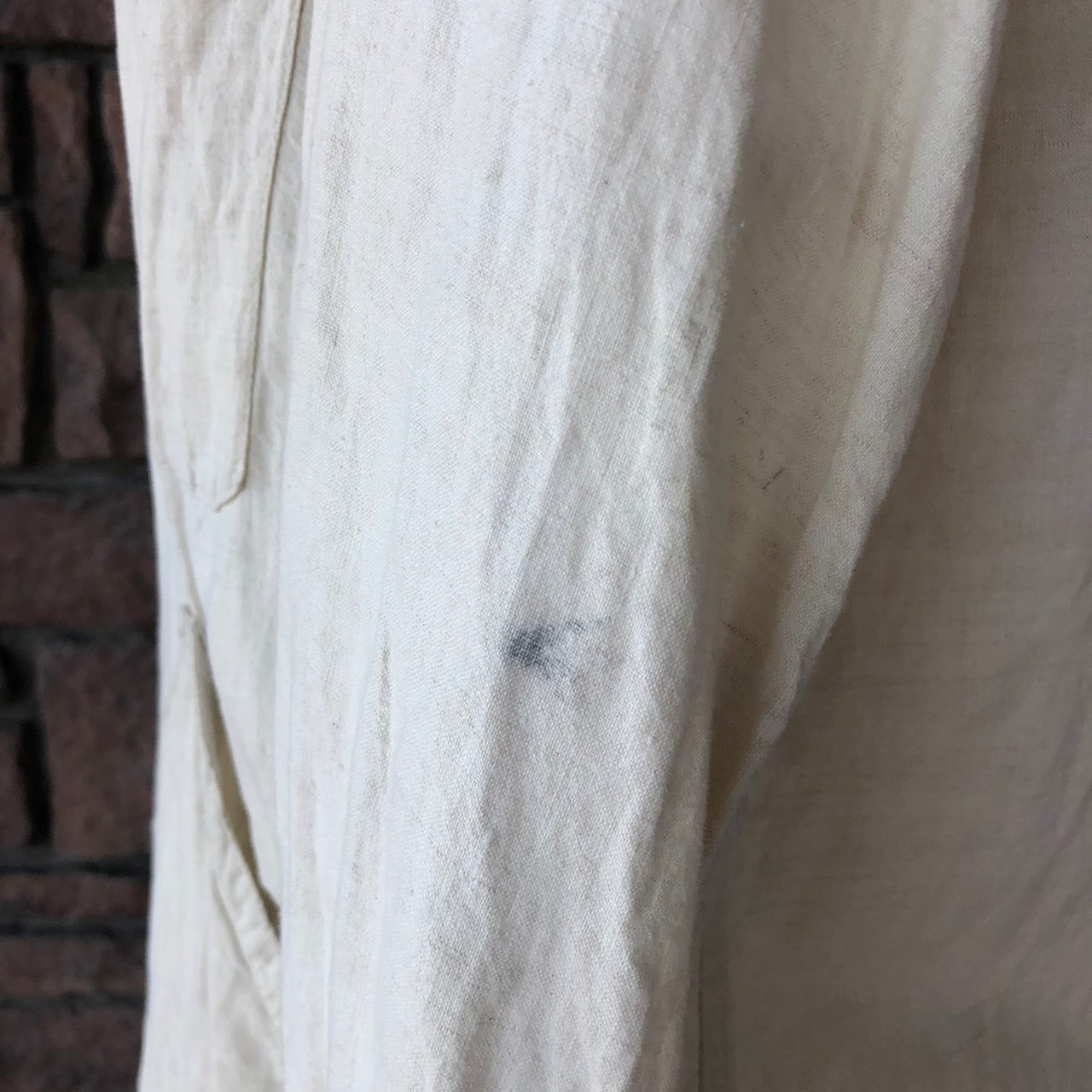 VINTAGE(ヴィンテージ) コットンリネンフレンチエンジニアコート 表記なし(Lサイズ程度) アイボリー