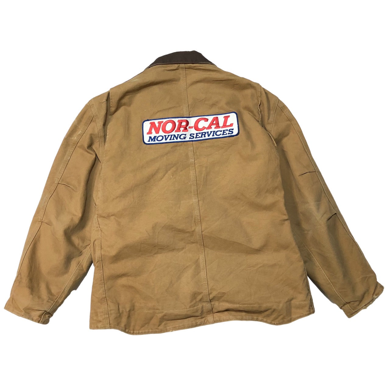 carhartt(カーハート) 90's ワッペンダック地ジャケット/裏ボアワークジャケット/企業物 XL程度 ベージュ 90年代/ヴィンテージ/NOR-CAl