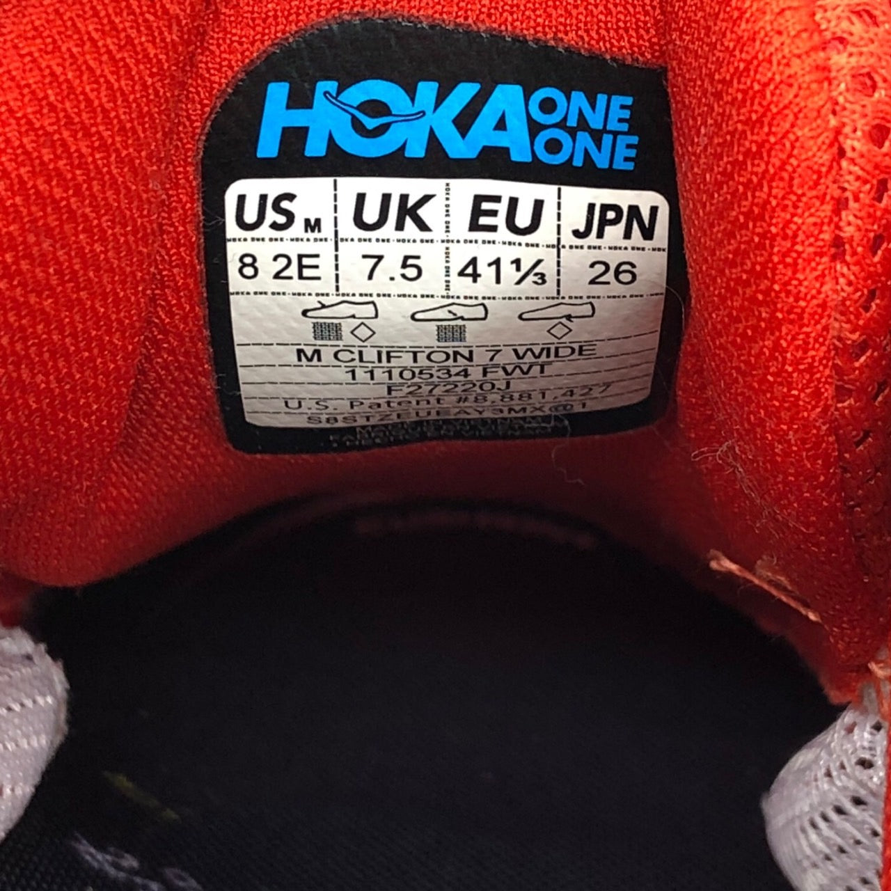 HOKA ONE ONE(ホカオネオネ) RINCON 2 リンコン2 スニーカー トレイルラン ランニング F27220J 26cm レッド×ホワイト