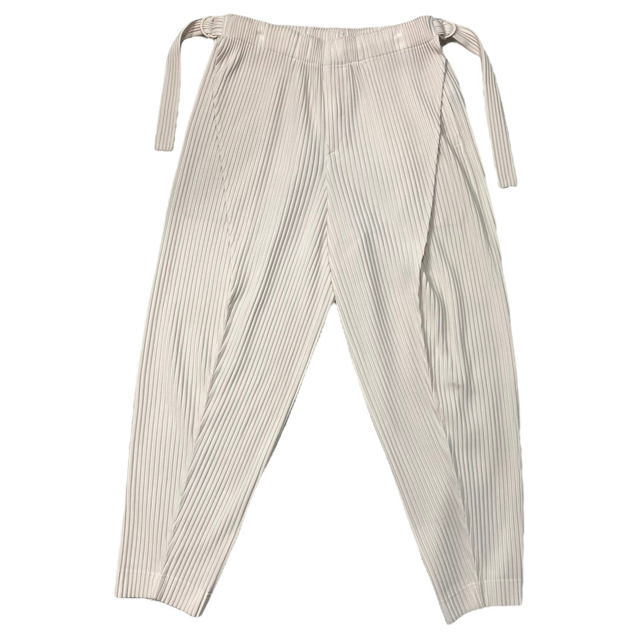 HOMME PLISSE ISSEY MIYAKE(オムプリッセイッセイミヤケ) 22SS BODY ARCH belted pleated pants ベルテッド プリーツ パンツ HP21JF176 SIZE 3(L) ライトピンク