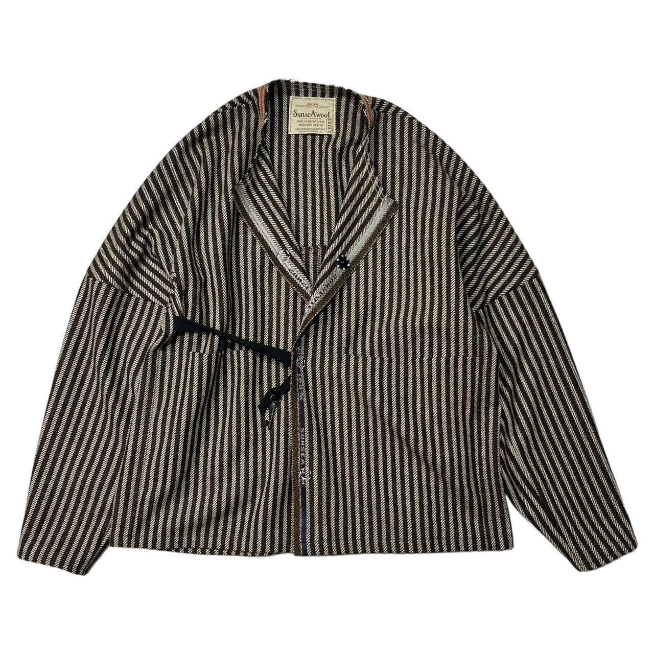 SUNSEA(サンシー) 28th Collection Stripe Blouson ストライプ ブルソン 23AW SUNSEA2838 SIZE 2(M) ブラウン 23AW 1stデリバリーアイテム