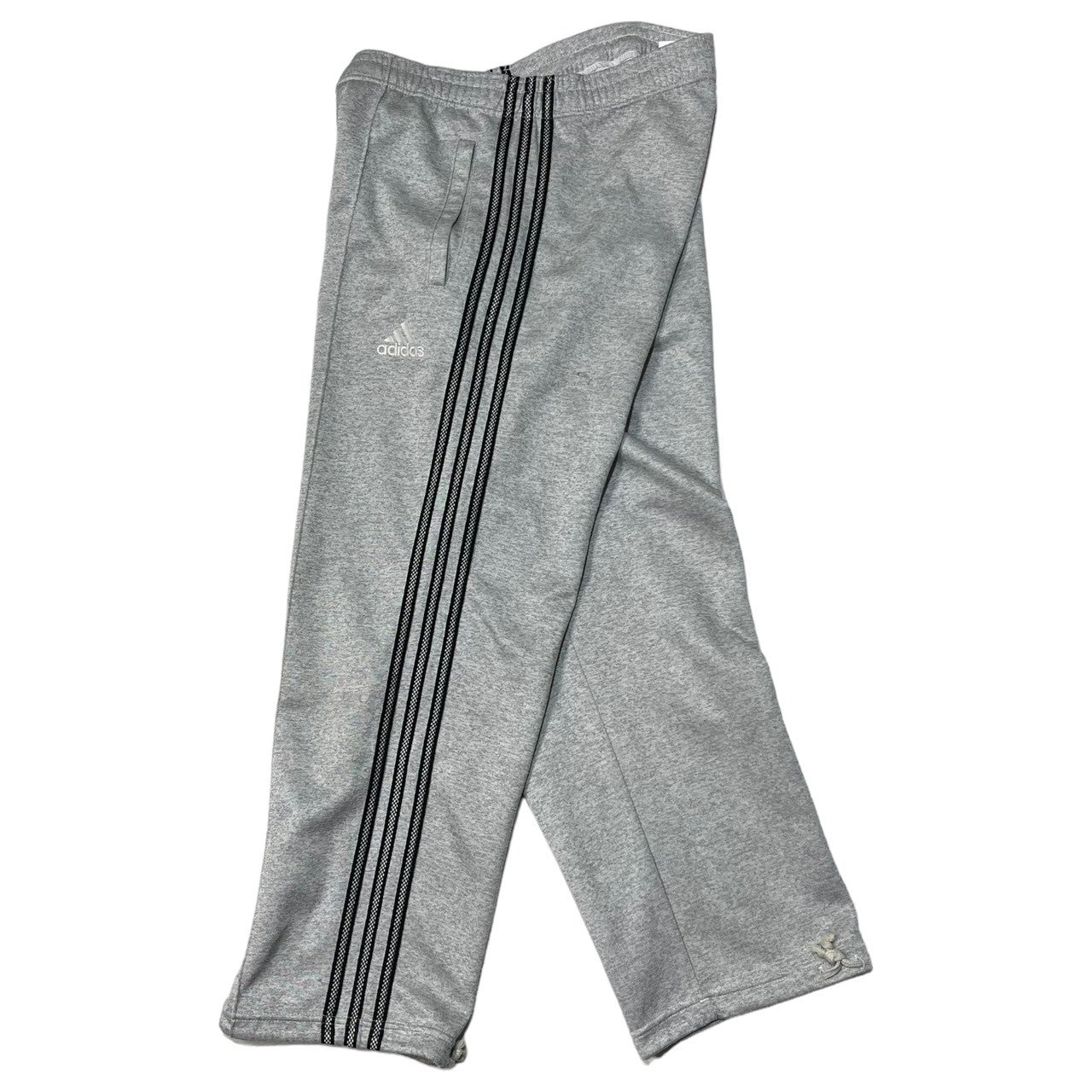 adidas(アディダス) 00's 3line wide trcuk pants 3本ライン ワイド トラックパンツ ジャージ SIZE 記載無し(FREE) グレー×ブラック 万国旗タグ