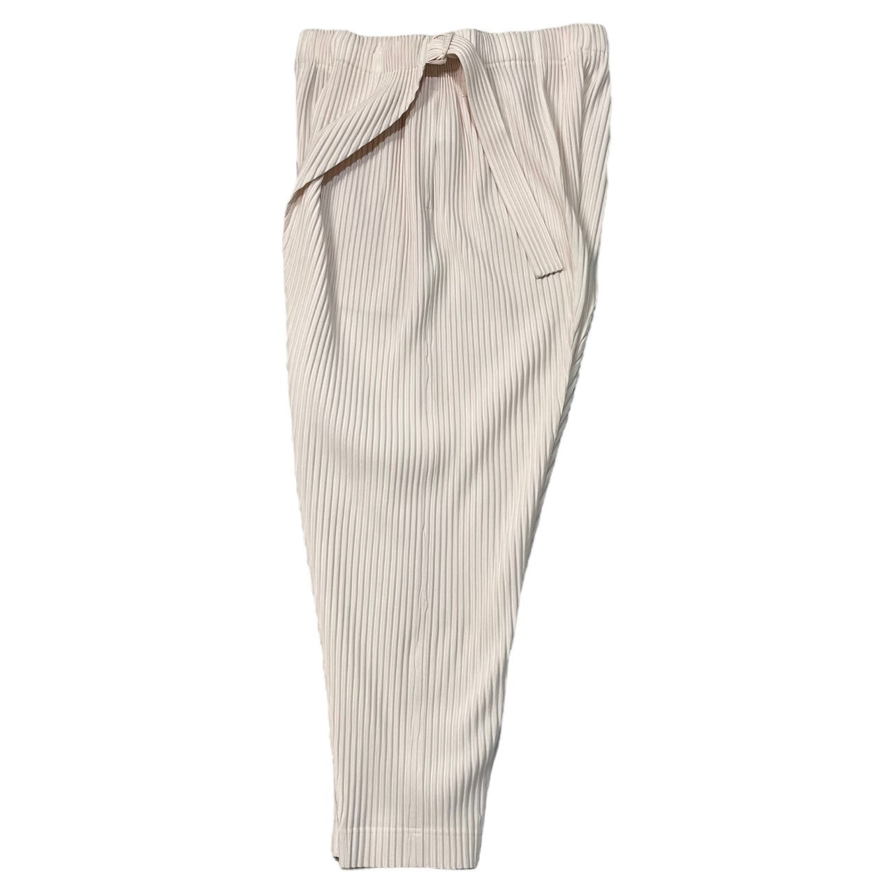 HOMME PLISSE ISSEY MIYAKE(オムプリッセイッセイミヤケ) 22SS BODY ARCH belted pleated pants ベルテッド プリーツ パンツ HP21JF176 SIZE 3(L) ライトピンク