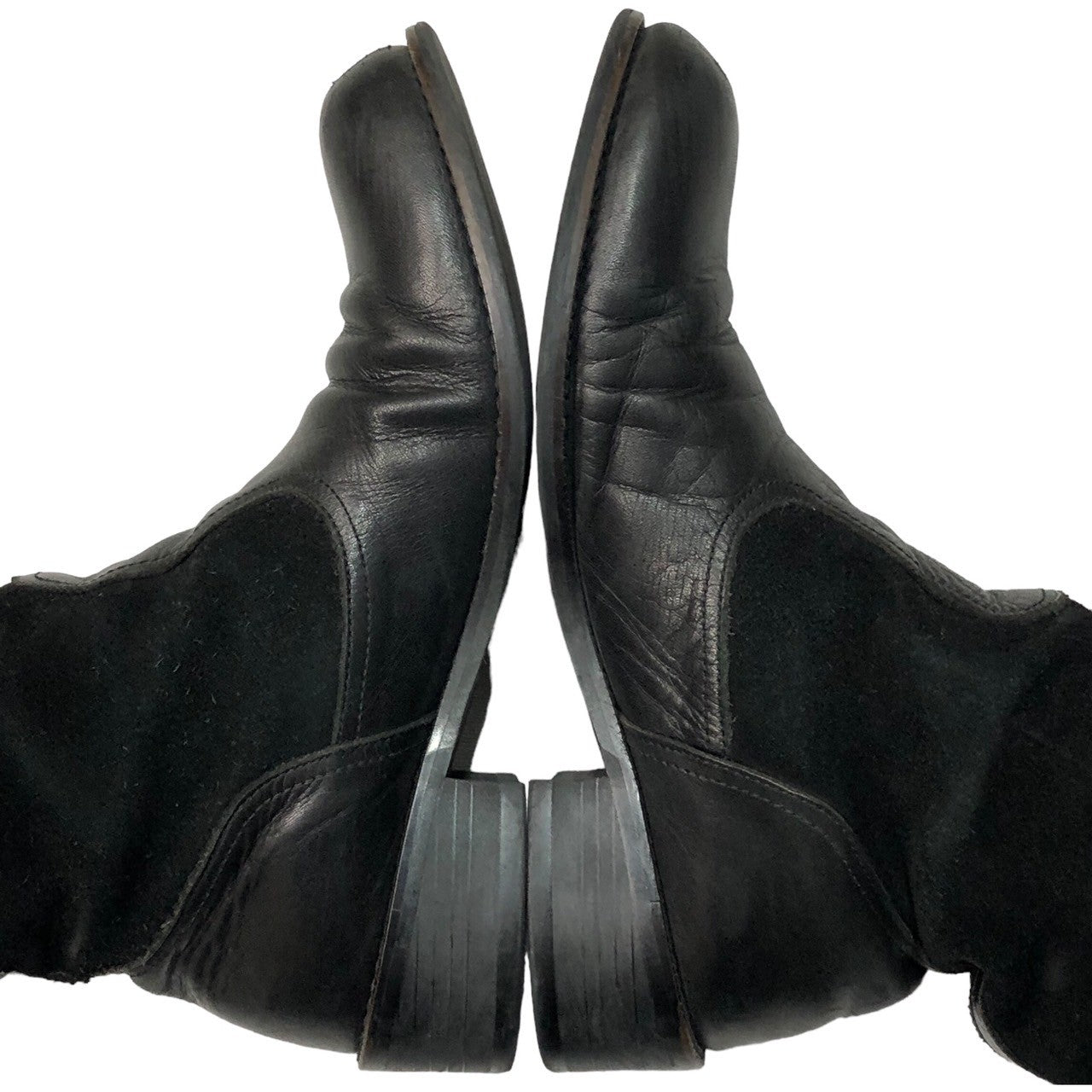 Y's(ワイズ) 00's suede leather long boots スウェード レザー ロング ブーツ 6(24cm程度) ブラック ヨウジ ヤマモト