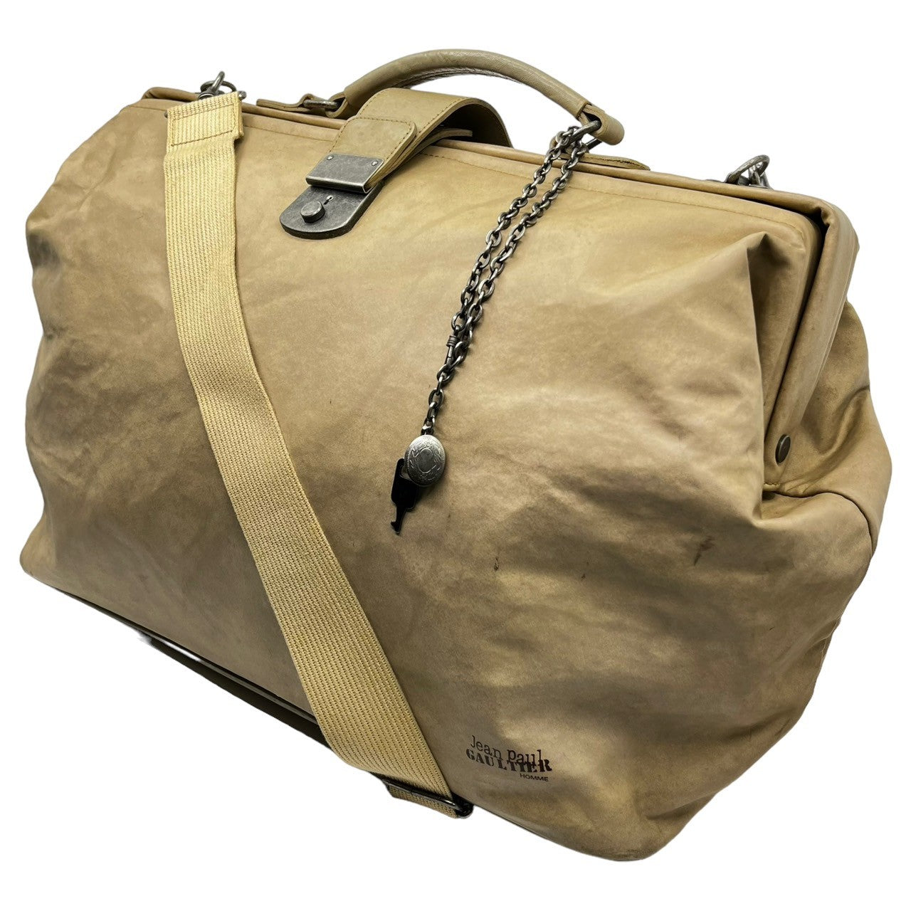 Jean Paul GAULTIER HOMME(ジャンポールゴルチエオム) 90's Archive doctor's bag ドクターズ バッグ ボストン ショルダー 2WAY ベージュ 90年代 アーカイブ ゴルチェ