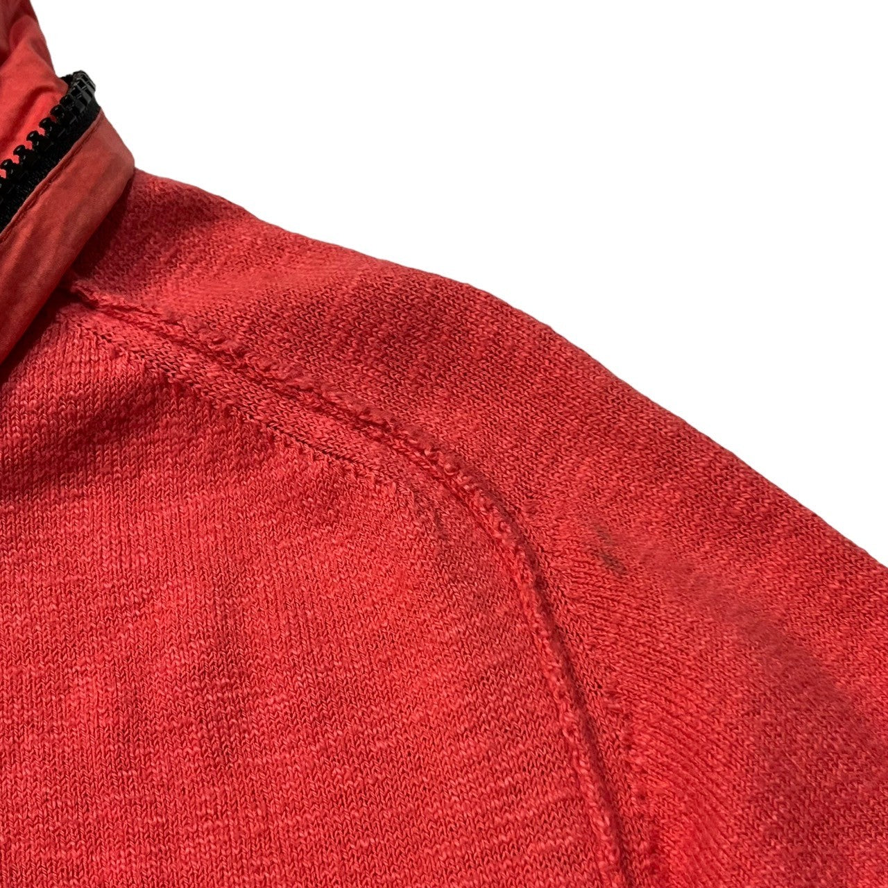 STONE ISLAND(ストーンアイランド) 13SS Zip up knit jacket ジップアップ ニット ジャケット パーカー マウンテンパーカー 5815529B0 S レッド ワッペン