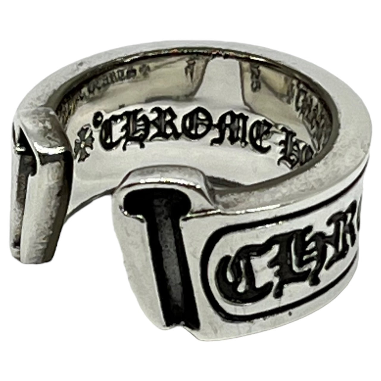 CHROME HEARTS(クロムハーツ) SCROLL LABEL RING スクロールラベルリング 18号 シルバー ビヨンクール購入証明書付属