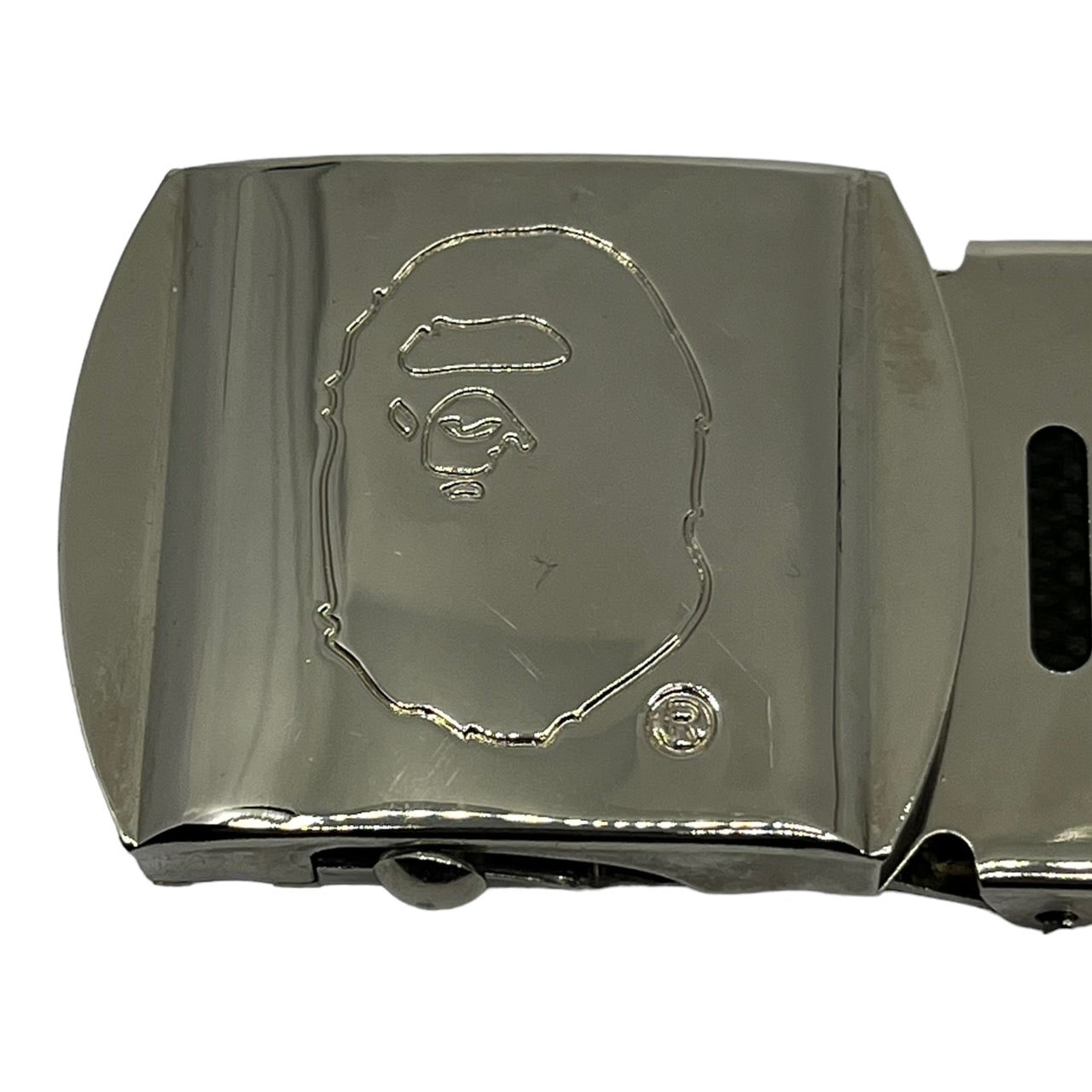 A BATHING APE(アベイシングエイプ) 90's ロゴバックルカモフラガチャベルト オリーブ