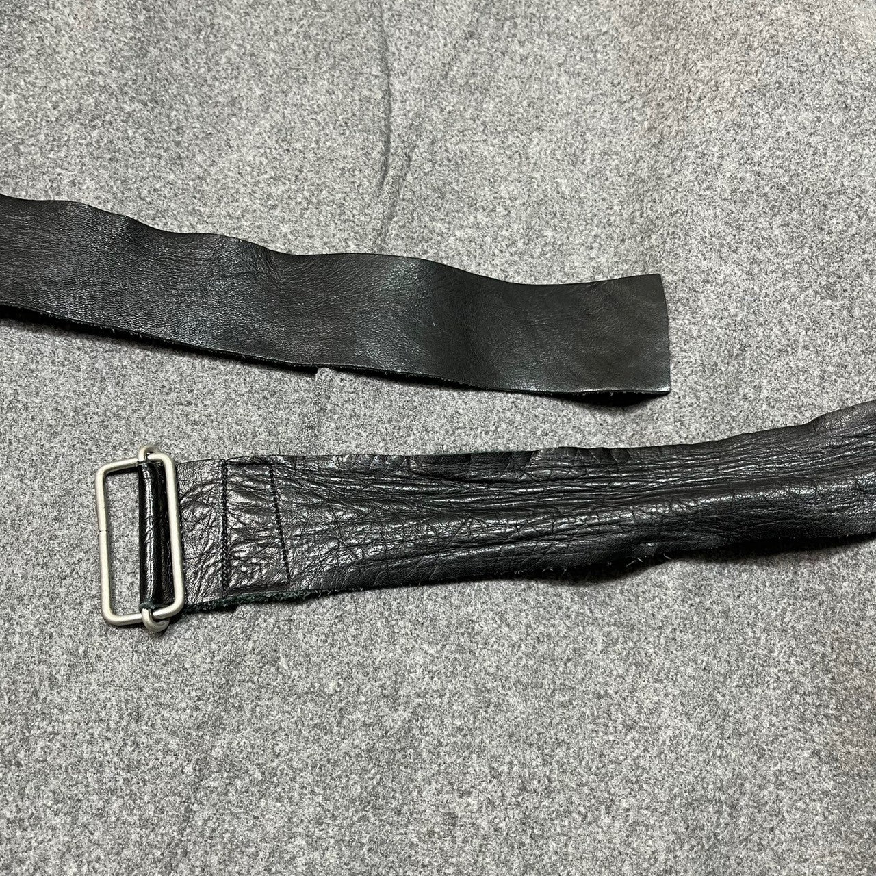 SUNSEA(サンシー) 14AW no hood jedi coat/ノーフードジェダイコート/初期アイテム/稀少品 SNS-14A37 SIZE 2(M) グレー×ブラック カウレザーベルト付属