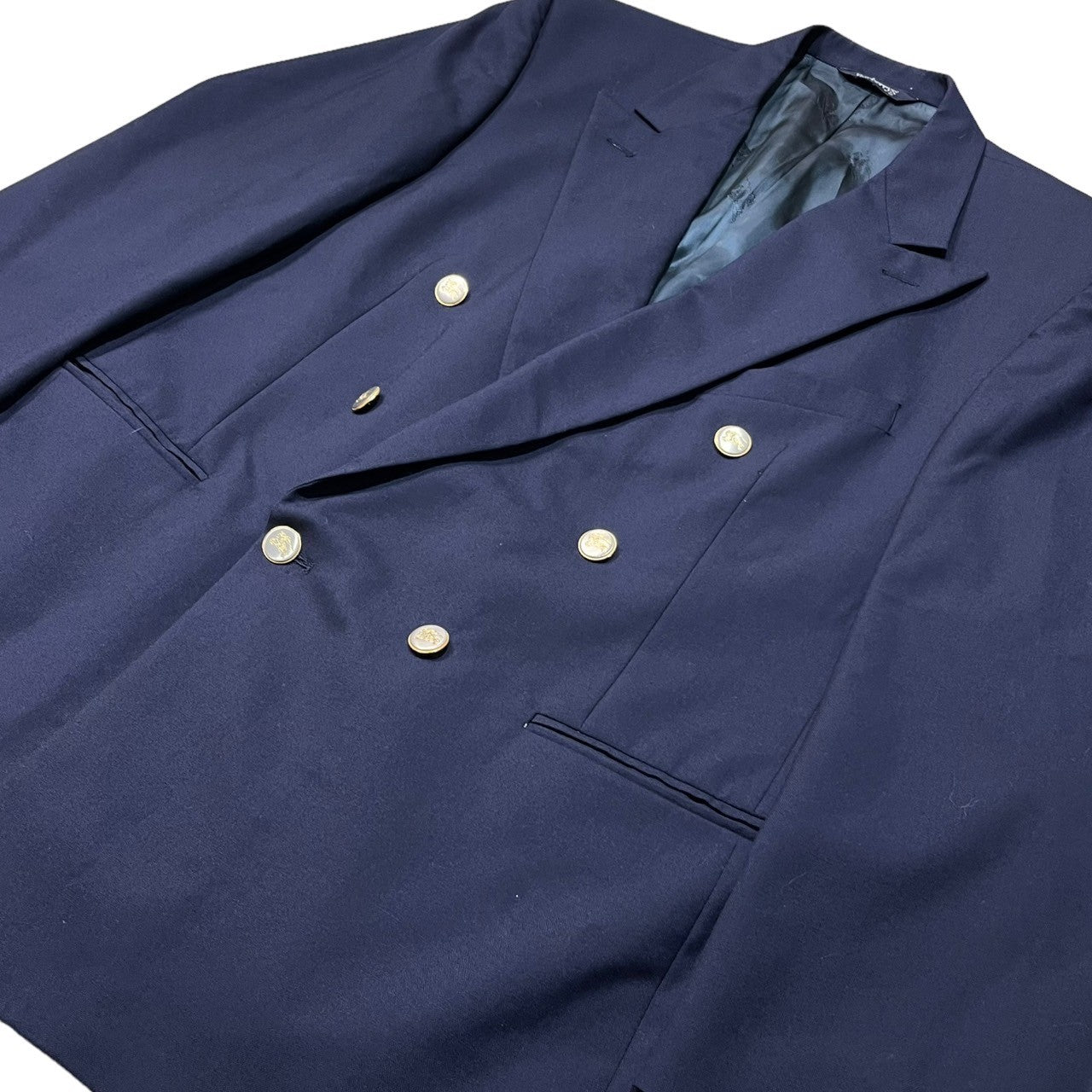 Burberrys(バーバリーズ) 90's gold button navy blazer 金ボタン 紺 ブレザー 紺ブレ ダブル ジャケット テーラード 表記無し(XL程度) ネイビー DAVISON'S USA製