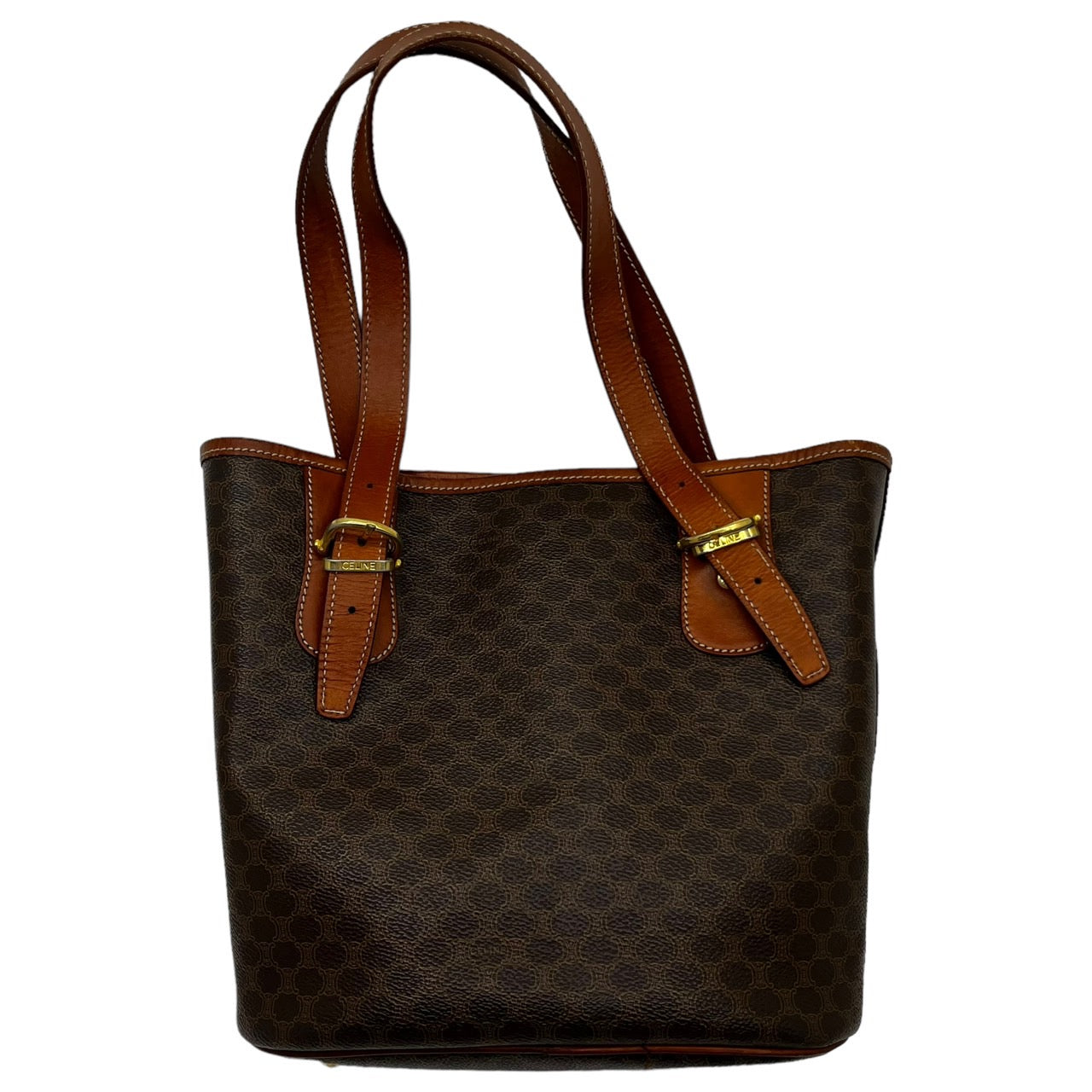 CELINE(セリーヌ) 90's bucket type tote bag/バケツ型トートバッグ/ヴィンテージ/マカダム柄 MC96 ブラウン ミニポーチ欠品