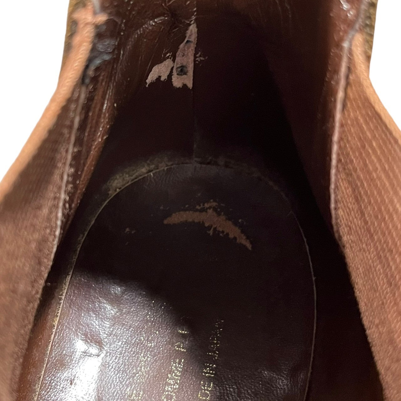 COMME des GARCONS HOMME PLUS(コムデギャルソンオムプリュス) 03AW カーブ期 Center zip side gore boots センタージップ サイドゴア ブーツ 革靴 24 1/2 (24.5cm程度) ブラウン 日本製 2003AW「大人の不良」