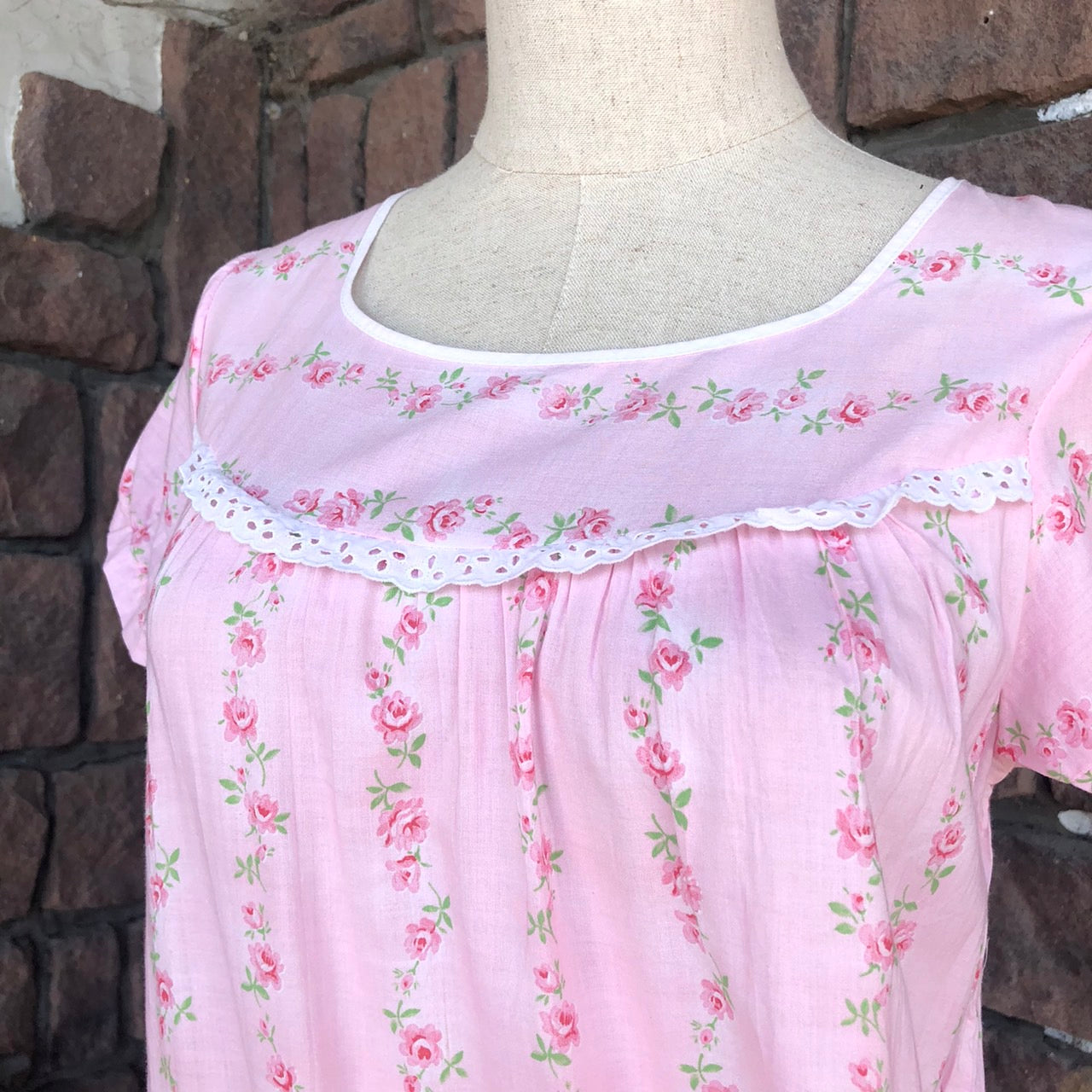 Euro Vintage(ヨーロッパヴィンテージ) Ivy_蔦と咲カットソーワンピース 42(Lサイズ程度) ピンク
