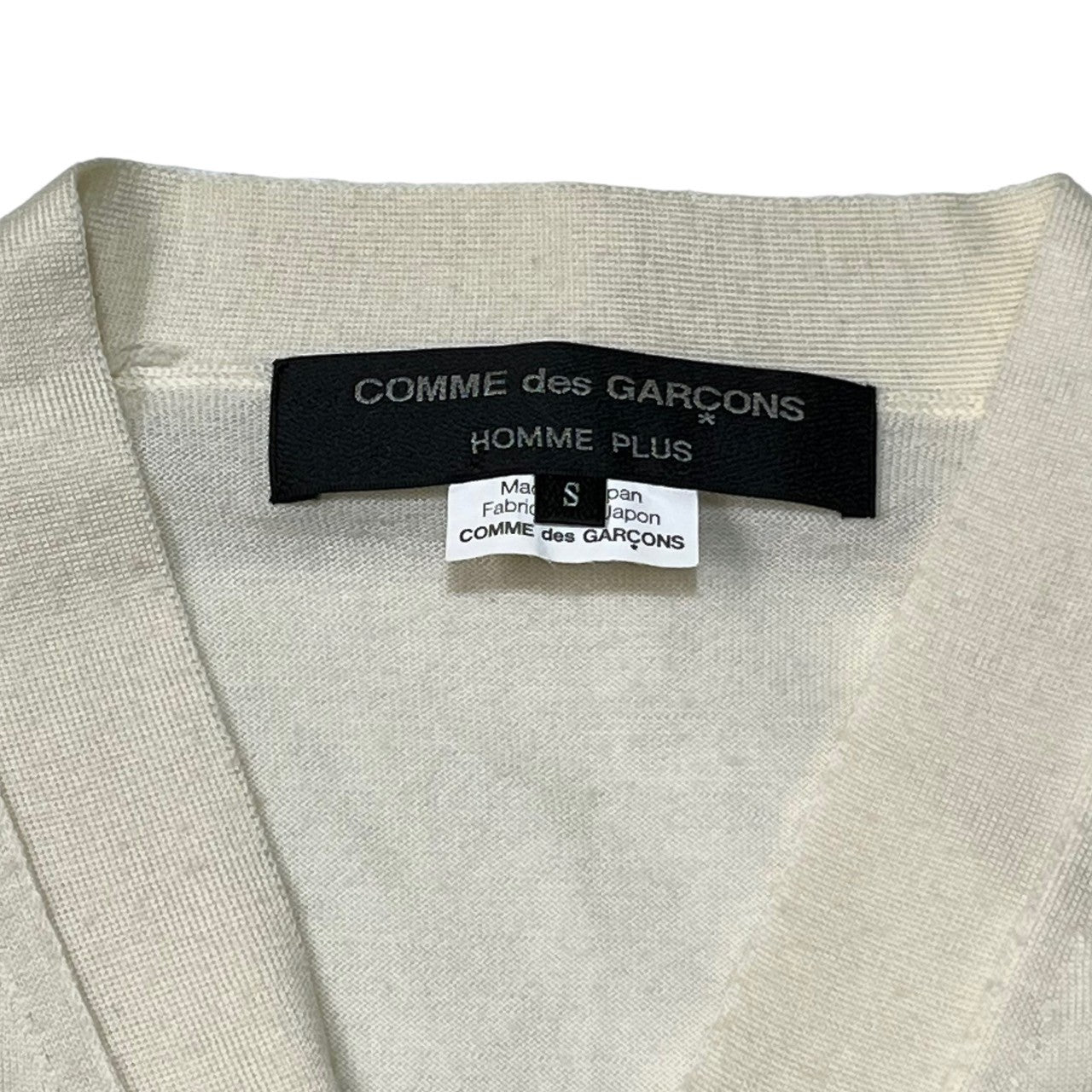COMME des GARCONS HOMME PLUS(コムデギャルソンオムプリュス) 13SS studded cardigan スタッズ ニット カーディガン PK-N006 S アイボリー/ホワイト系 AD2012 The Tree of Youth