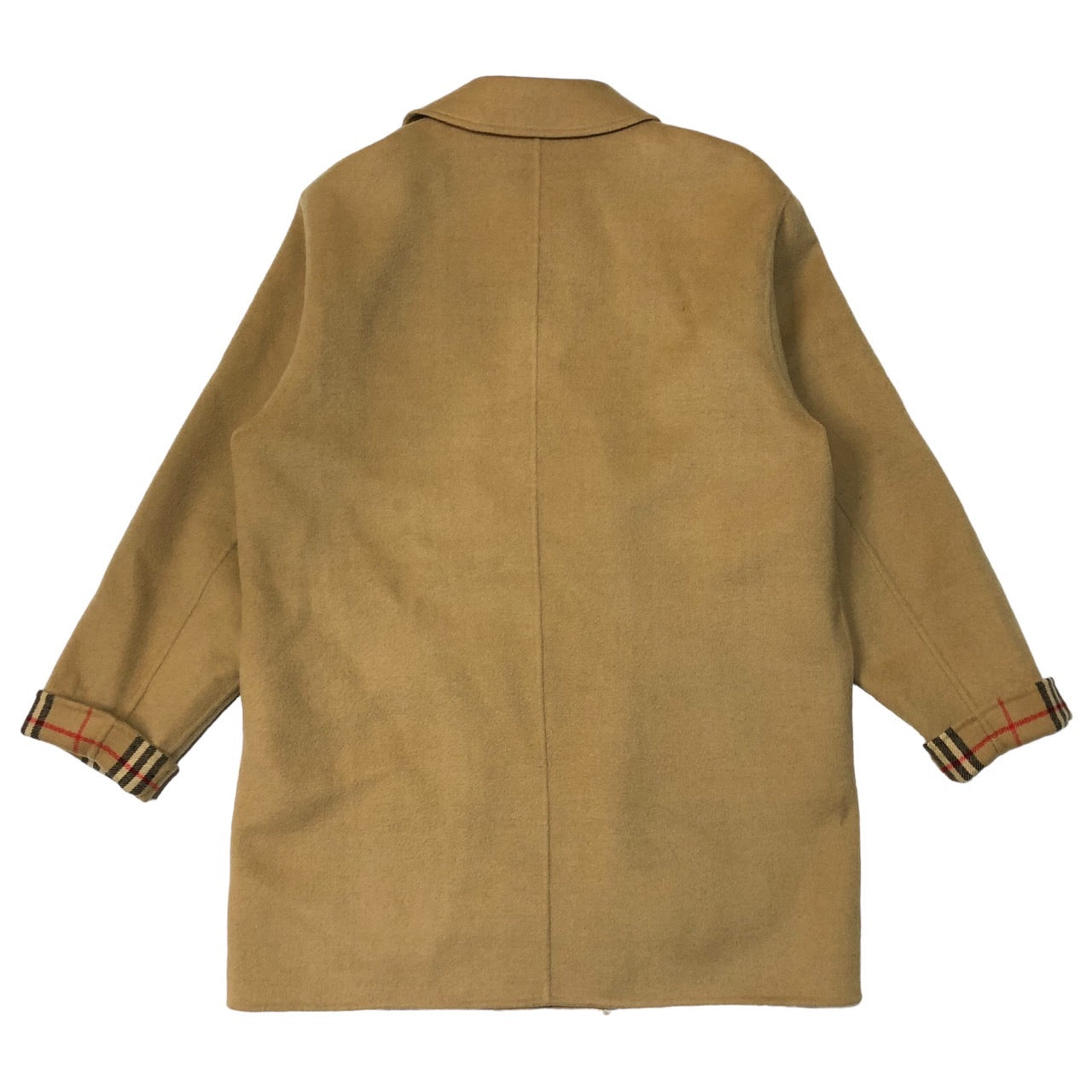 Burberrys(バーバリーズ) 80’S~90's ノバチェック カシミヤ混 ウール ダブル ジャケット コート FNA20-009-50 7AR(M程度) ベージュ ヴィンテージ 80年代 90年代