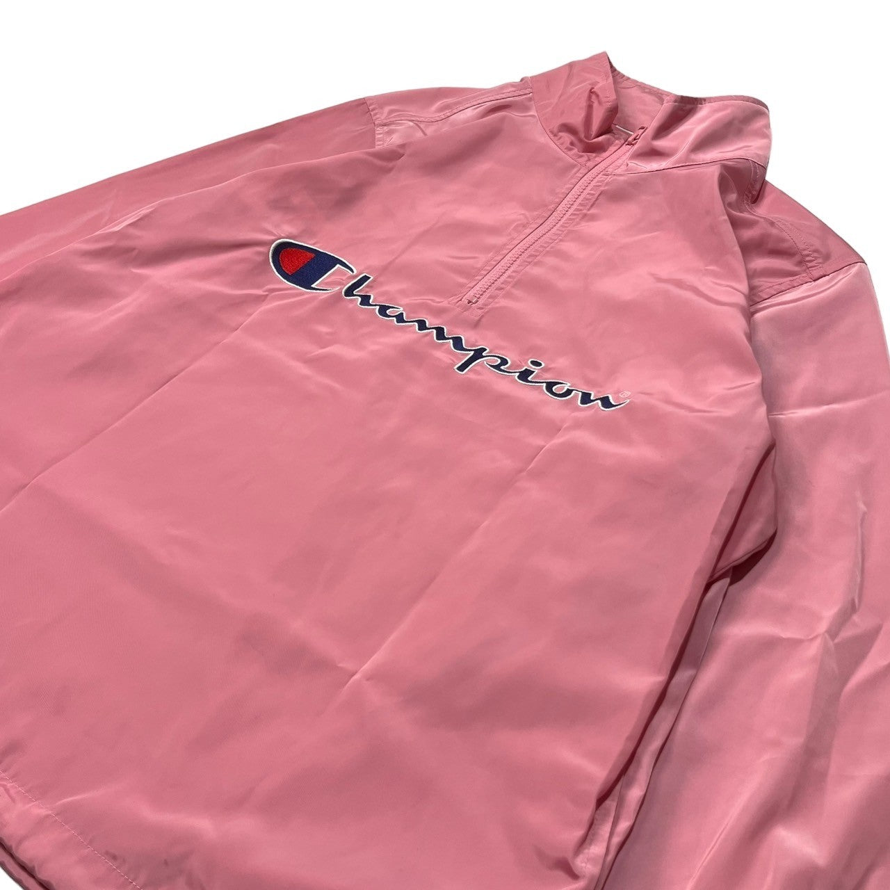 SUPREME×Champion(シュプリーム×チャンピオン) 17SS Half Zip Pullover ハーフジップ プルオーバー ナイロン ジャケット ロゴ S ピンク