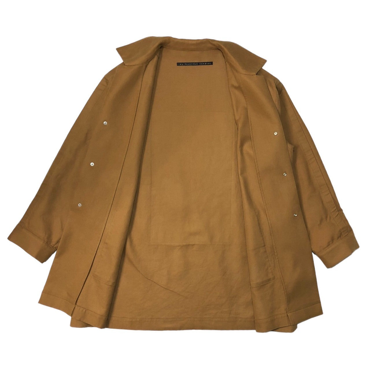 my beautiful landlet(マイビューティフルランドレット) 17AW double cloth cotton coat ダブルクロス コットン コート チェスター WM02-LS172023 SIZE 1(S) ブラウン