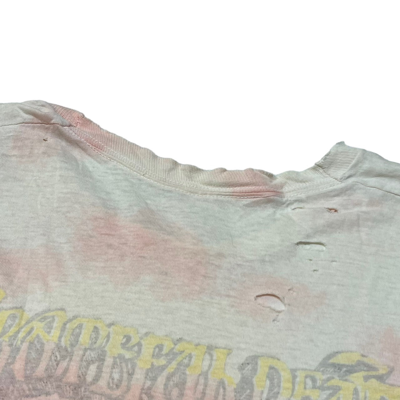 VINTAGE(ヴィンテージ) 90's "BOB DYLAN GRATEFUL DEAD" band Tee/バンドTシャツ 表記なし(Mサイズ程度) ホワイト×ピンク/タイダイ ボブ・ディラン & ザ・グレイトフル・デッド