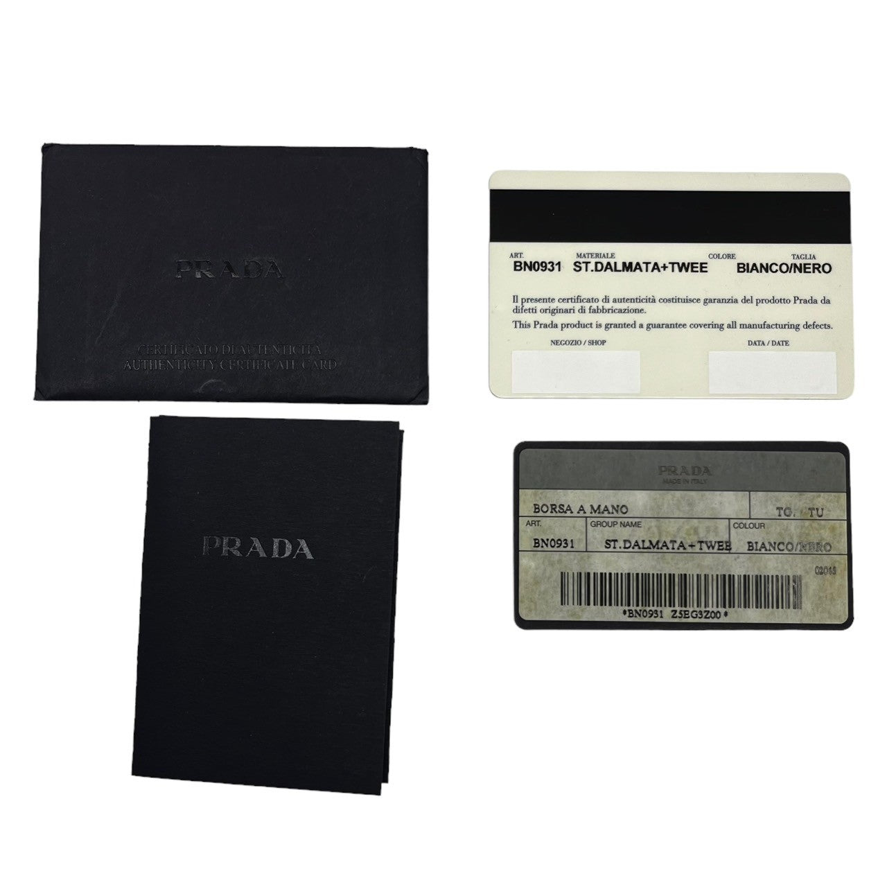 PRADA(プラダ) ハラコ アニマル柄 ミニ ハンドバッグ ポーチ BN0931 ホワイト×ブラウン