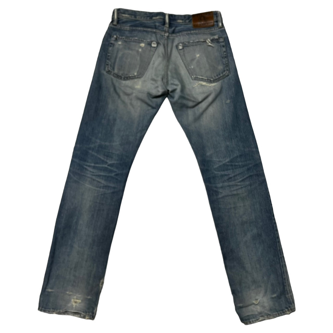 HYSTERIC GLAMOUR(ヒステリックグラマー) 00's スタッズUESD加工デニムパンツ/小窓/リペア加工 0292AP14 W28 インディゴ