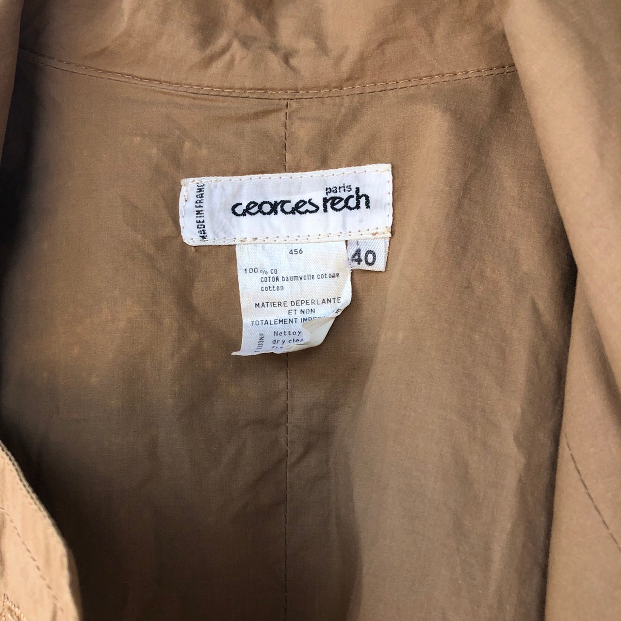 Euro Vintage(ヨーロッパヴィンテージ) Today_コットントレンチコート 40(Lサイズ程度) ブラウン